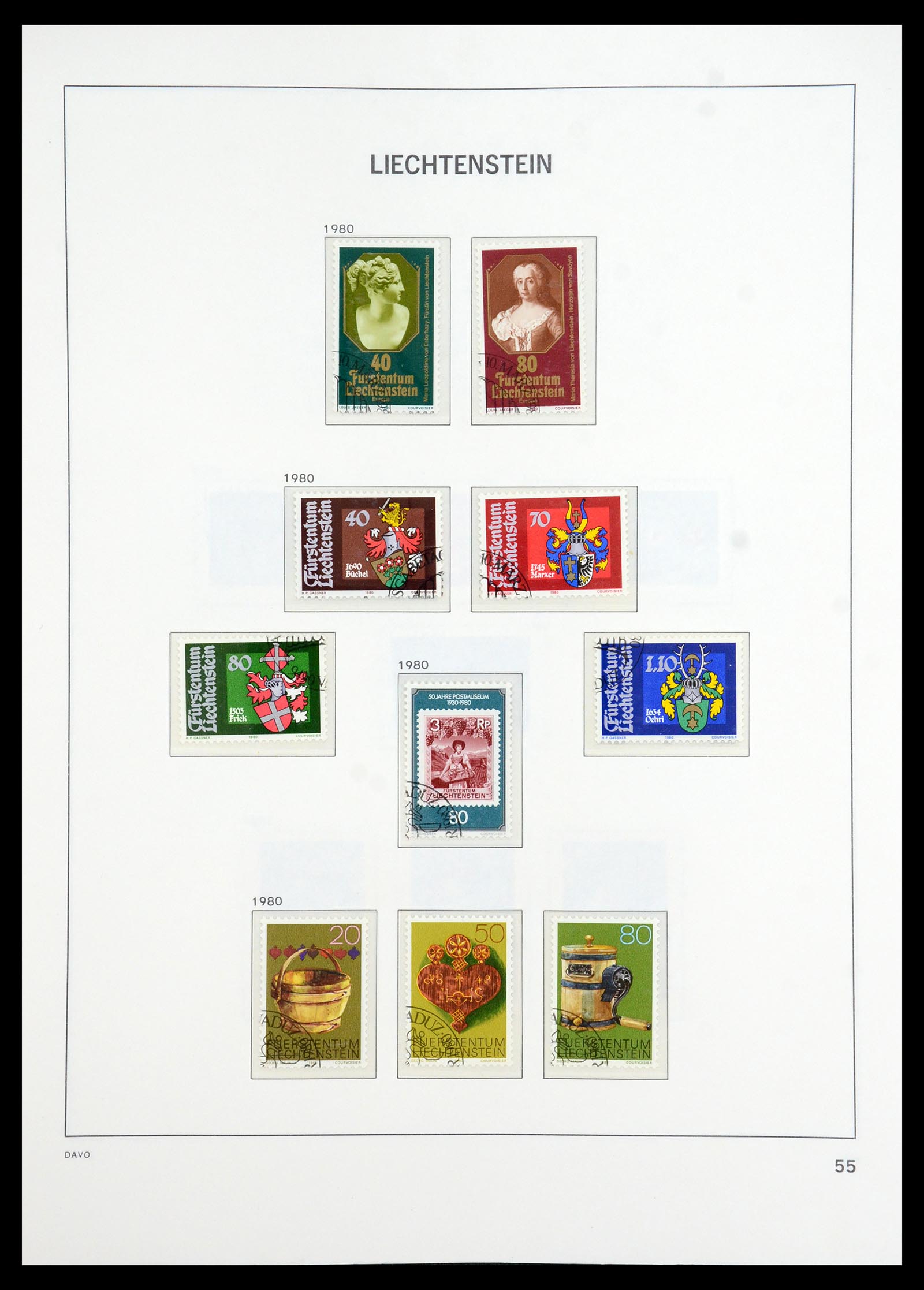 35896 057 - Stamp Collection 35896 Liechtenstein 1912-1990.