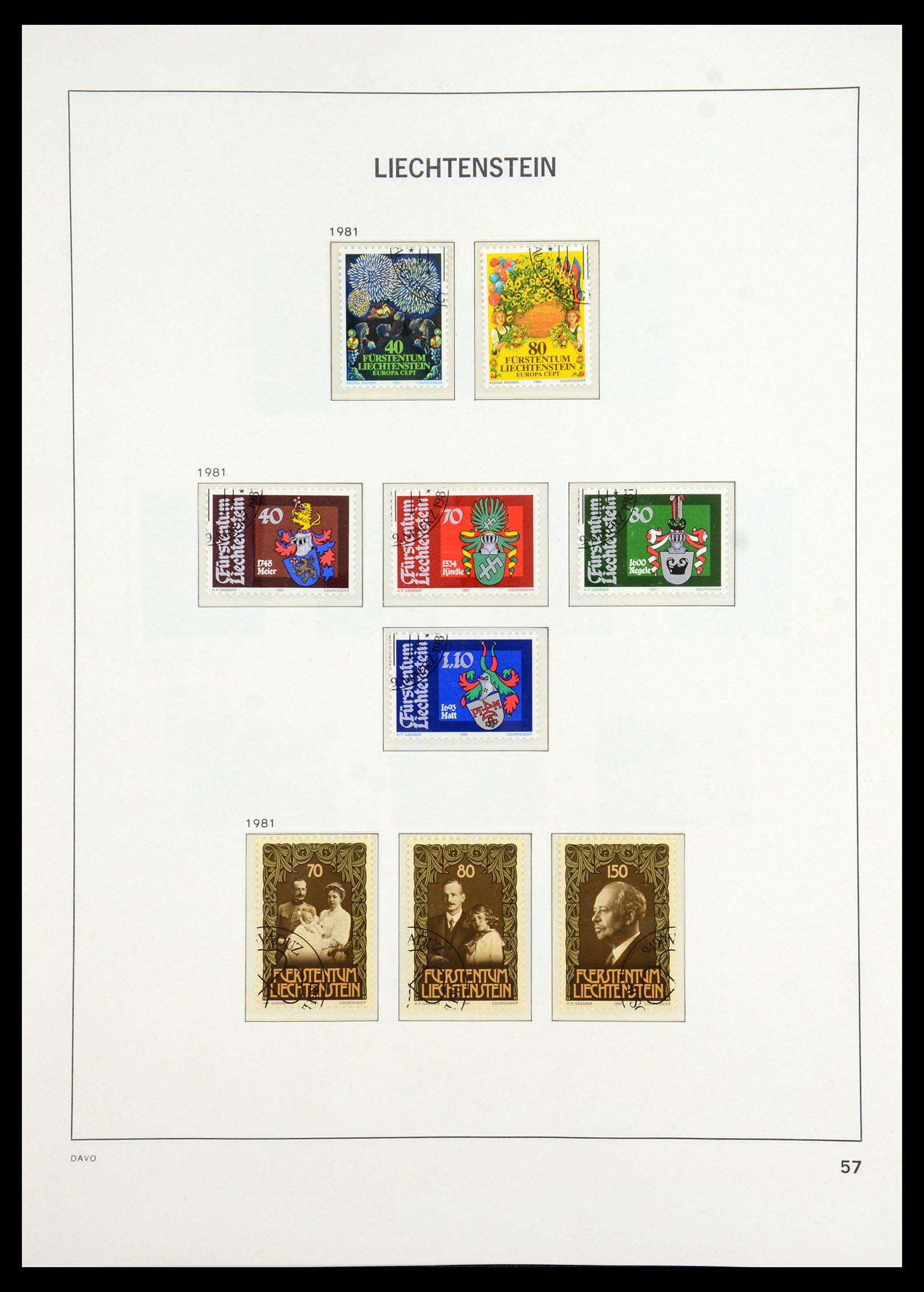35896 058 - Stamp Collection 35896 Liechtenstein 1912-1990.
