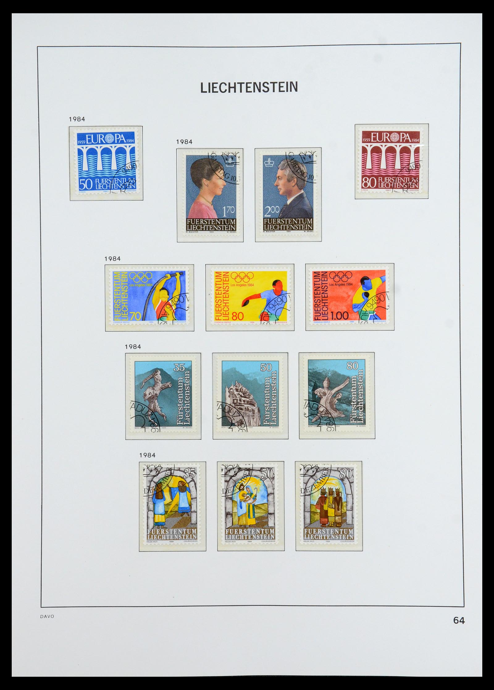 35896 065 - Stamp Collection 35896 Liechtenstein 1912-1990.
