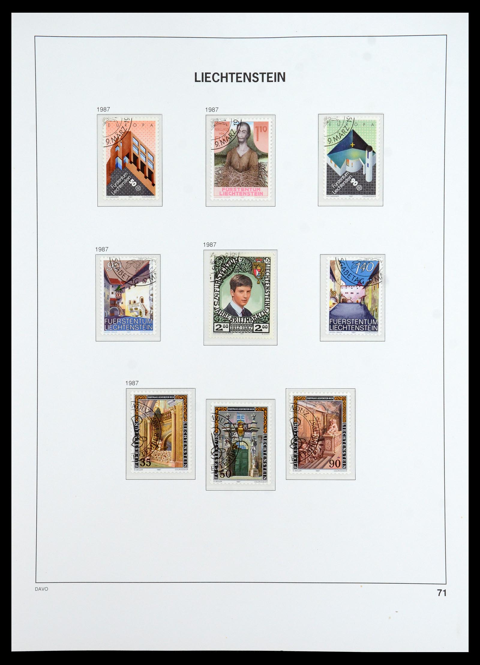 35896 072 - Stamp Collection 35896 Liechtenstein 1912-1990.