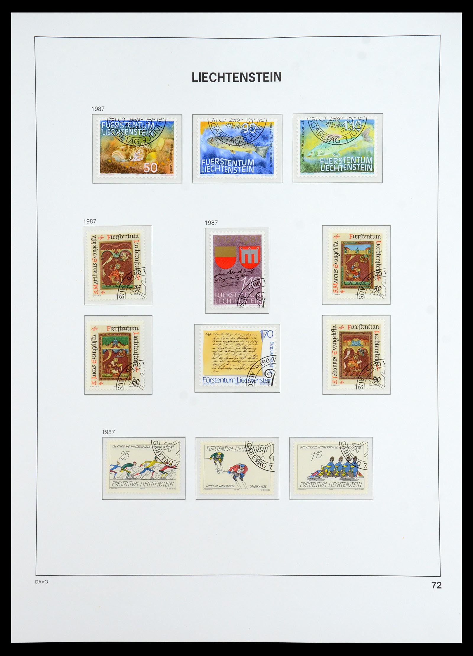 35896 073 - Stamp Collection 35896 Liechtenstein 1912-1990.