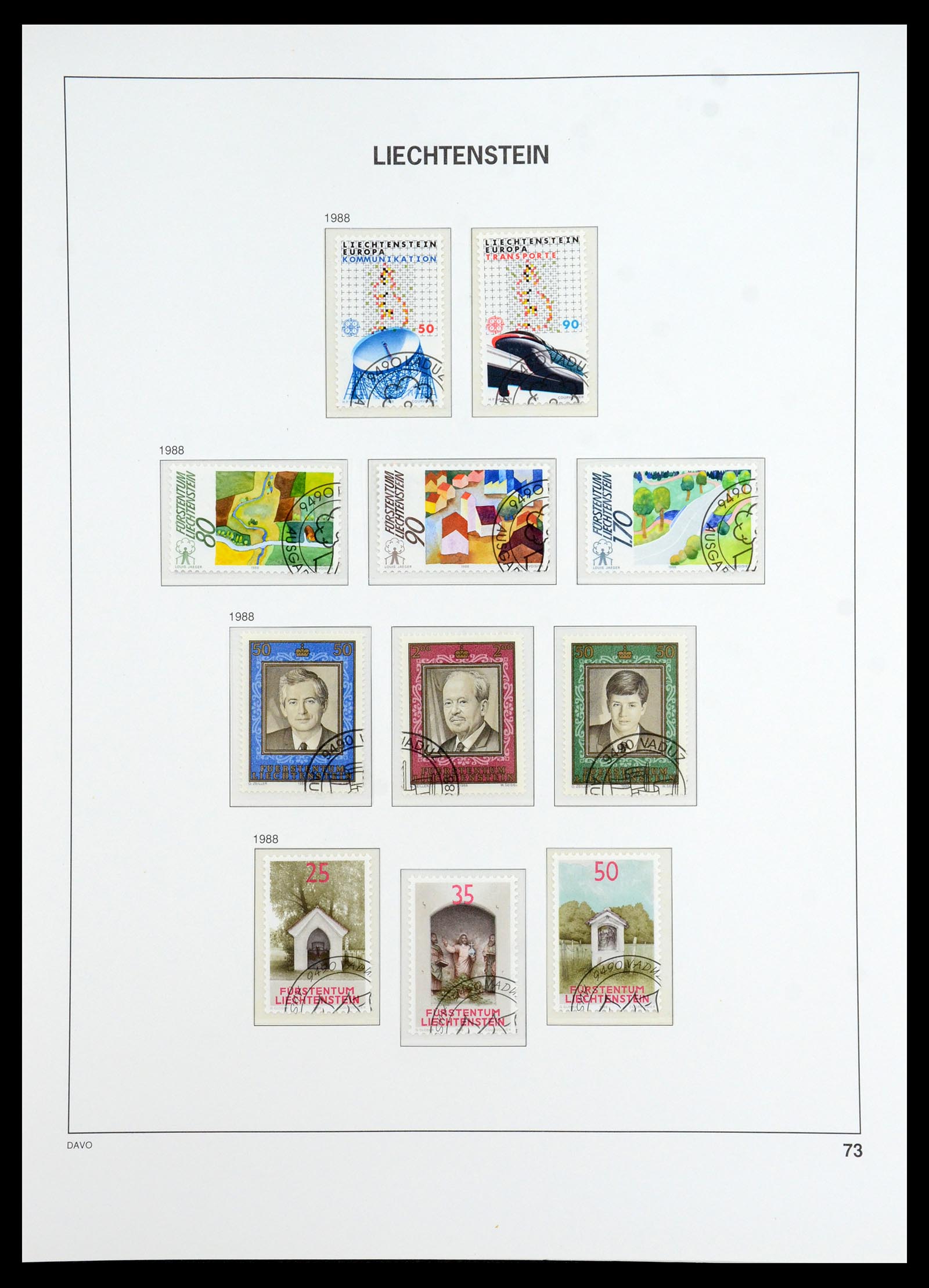 35896 074 - Stamp Collection 35896 Liechtenstein 1912-1990.
