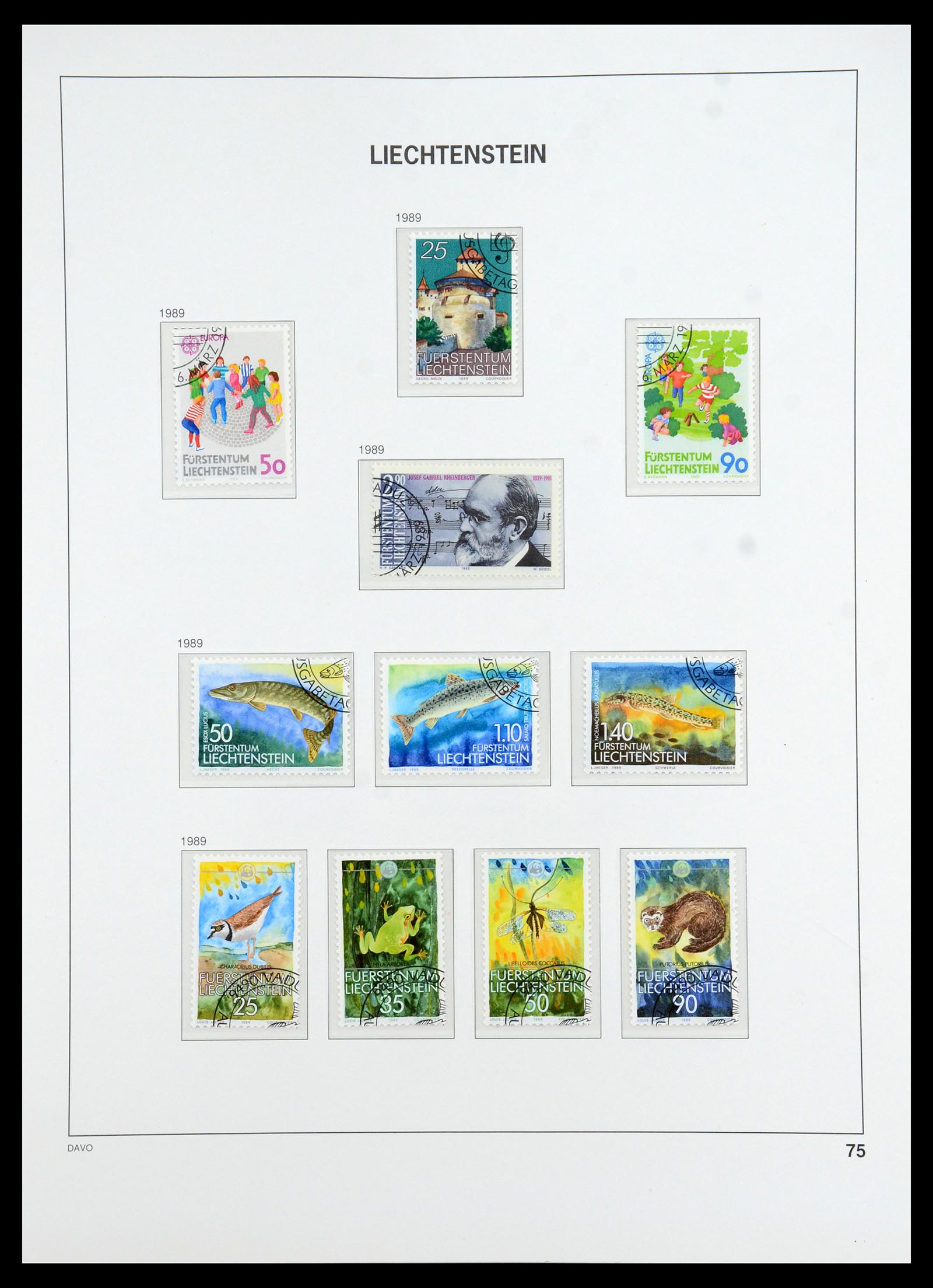 35896 076 - Stamp Collection 35896 Liechtenstein 1912-1990.