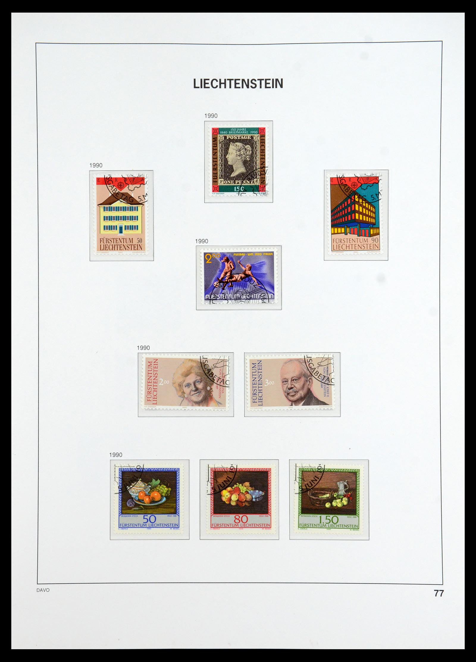 35896 078 - Stamp Collection 35896 Liechtenstein 1912-1990.