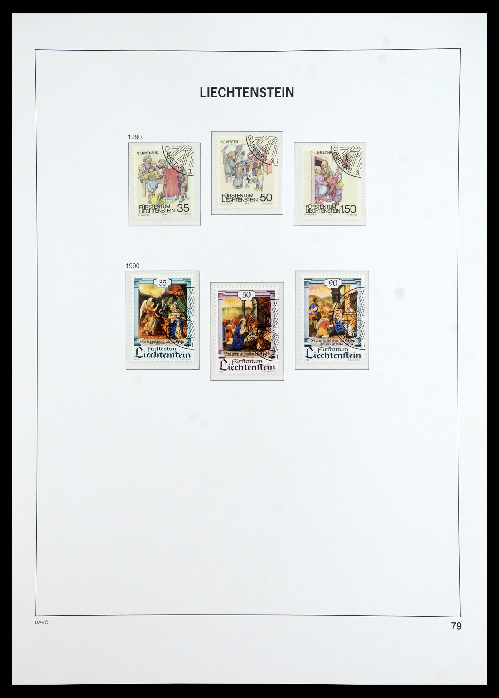 35896 080 - Stamp Collection 35896 Liechtenstein 1912-1990.