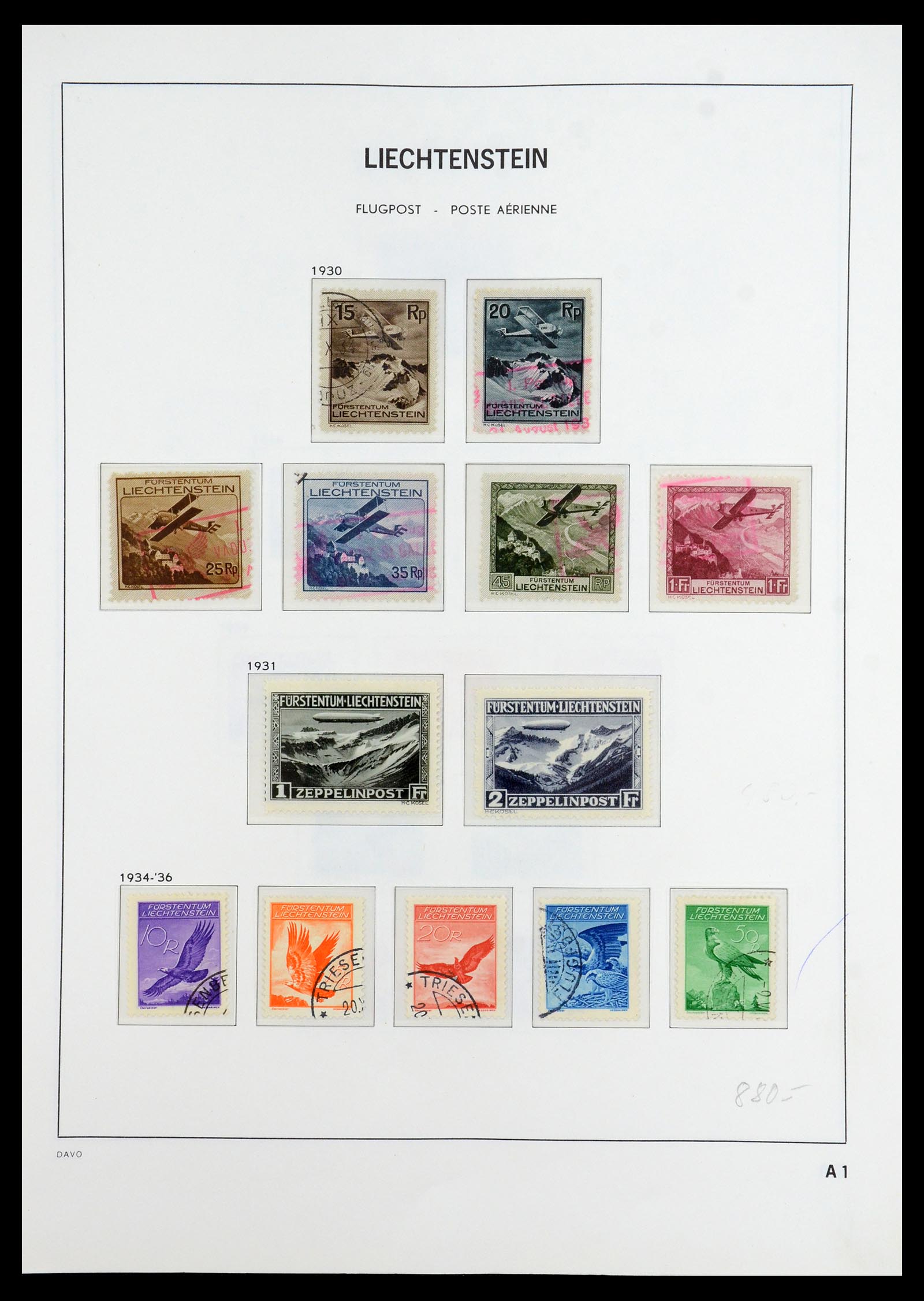 35896 081 - Stamp Collection 35896 Liechtenstein 1912-1990.