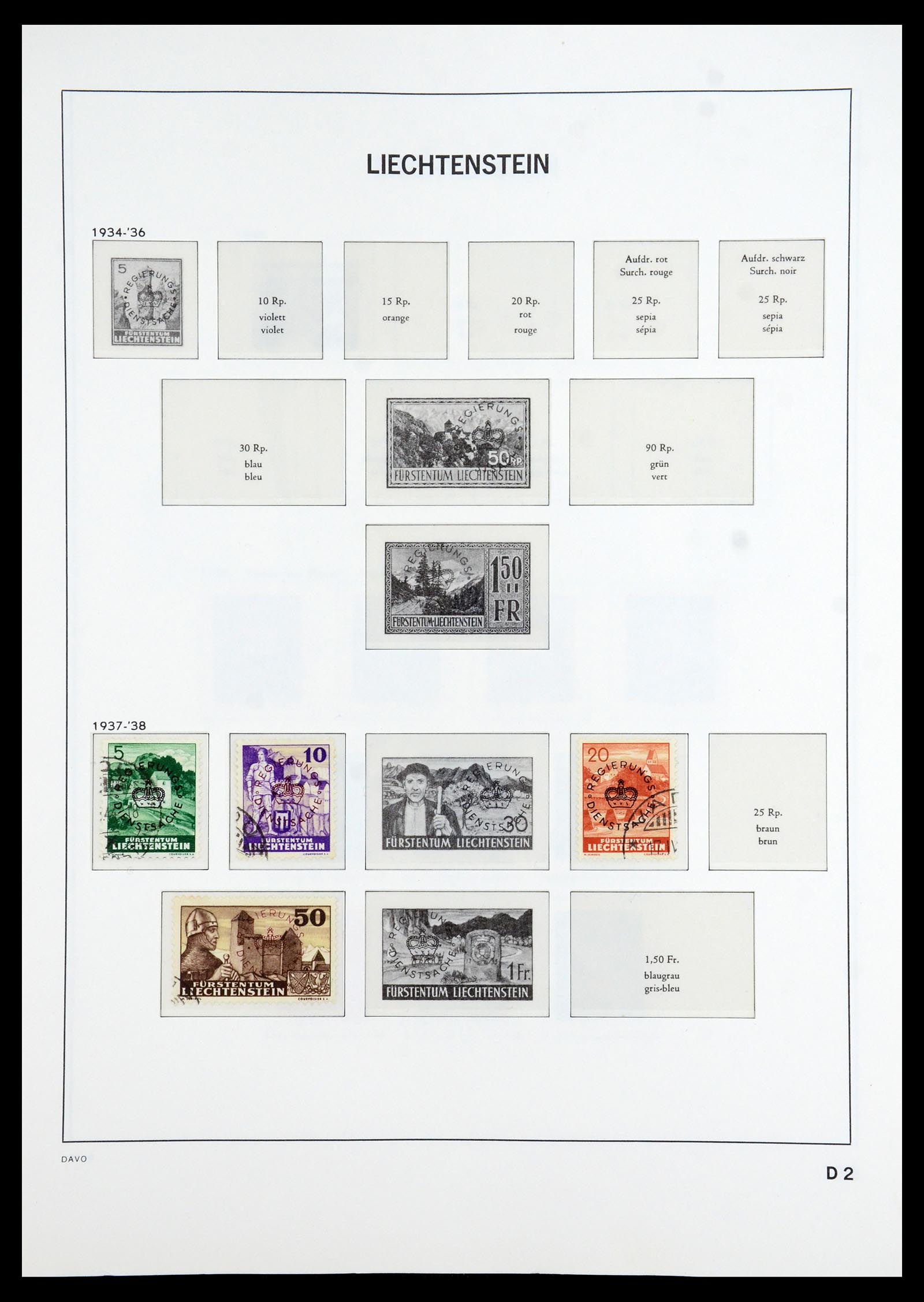 35896 100 - Stamp Collection 35896 Liechtenstein 1912-1990.