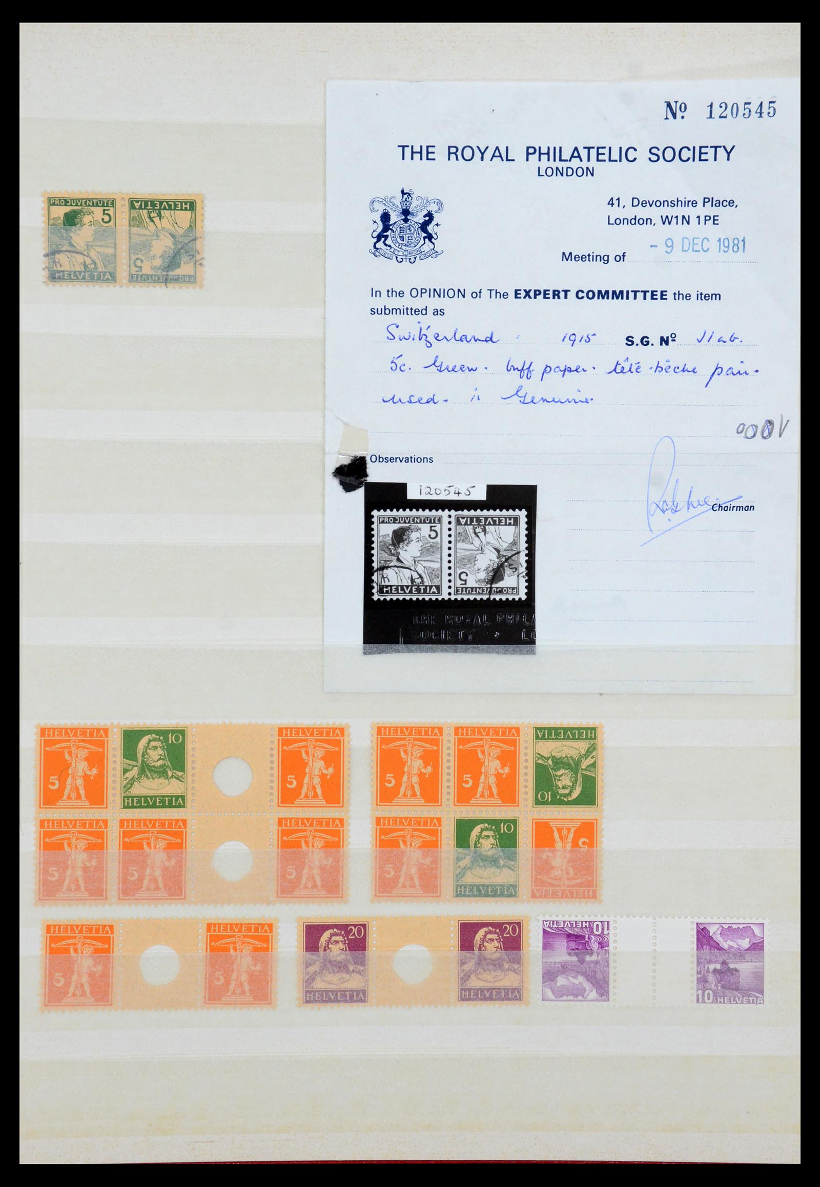 35898 005 - Postzegelverzameling 35898 Zwitserland 1900-1945.