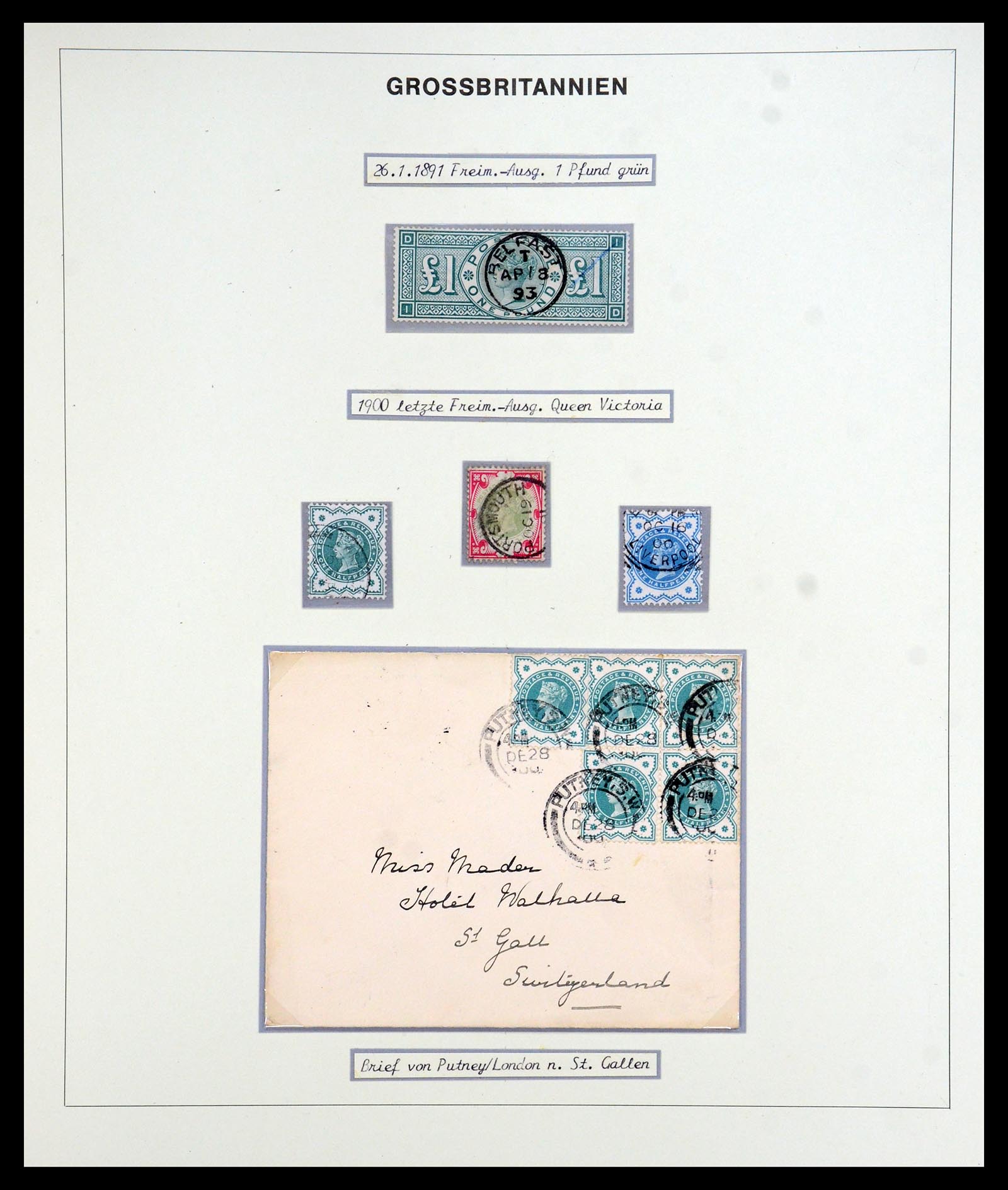 35900 037 - Postzegelverzameling 35900 Engeland 1840-1951.