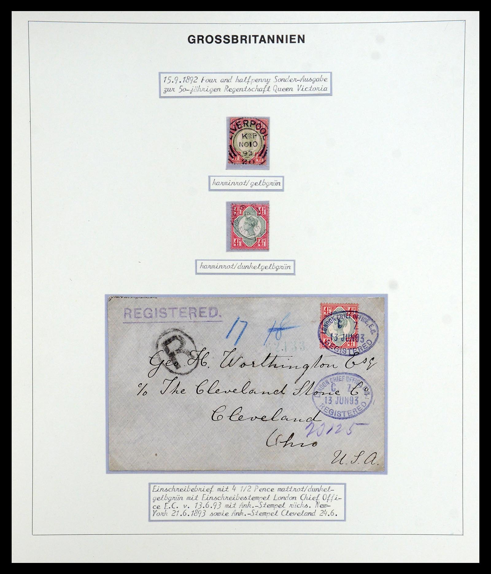35900 043 - Postzegelverzameling 35900 Engeland 1840-1951.