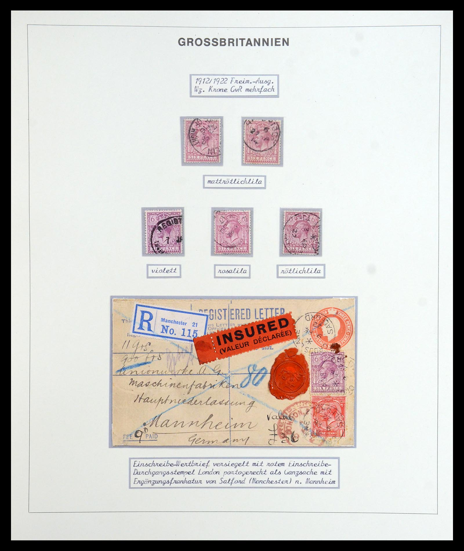 35900 092 - Postzegelverzameling 35900 Engeland 1840-1951.