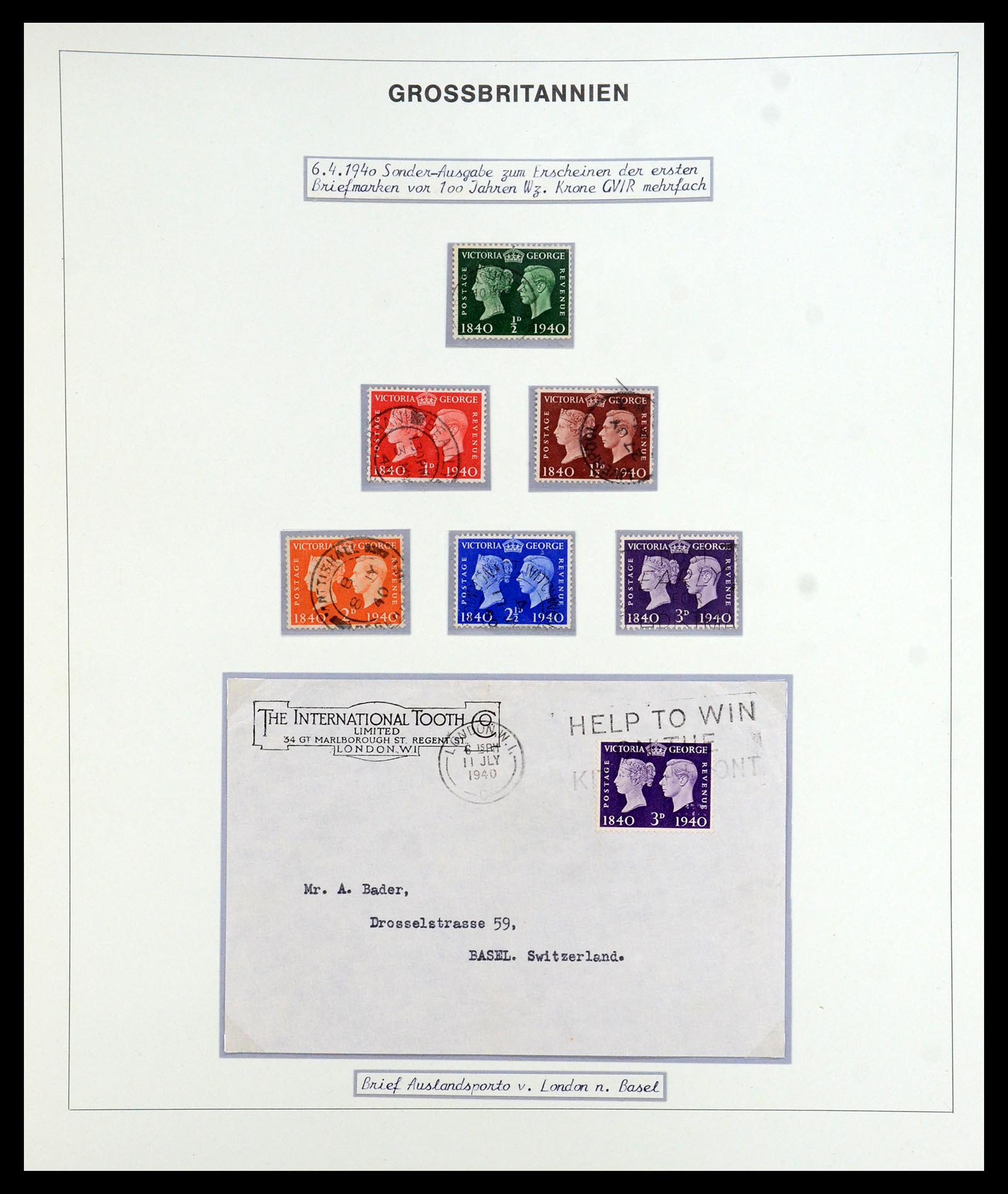 35900 143 - Postzegelverzameling 35900 Engeland 1840-1951.