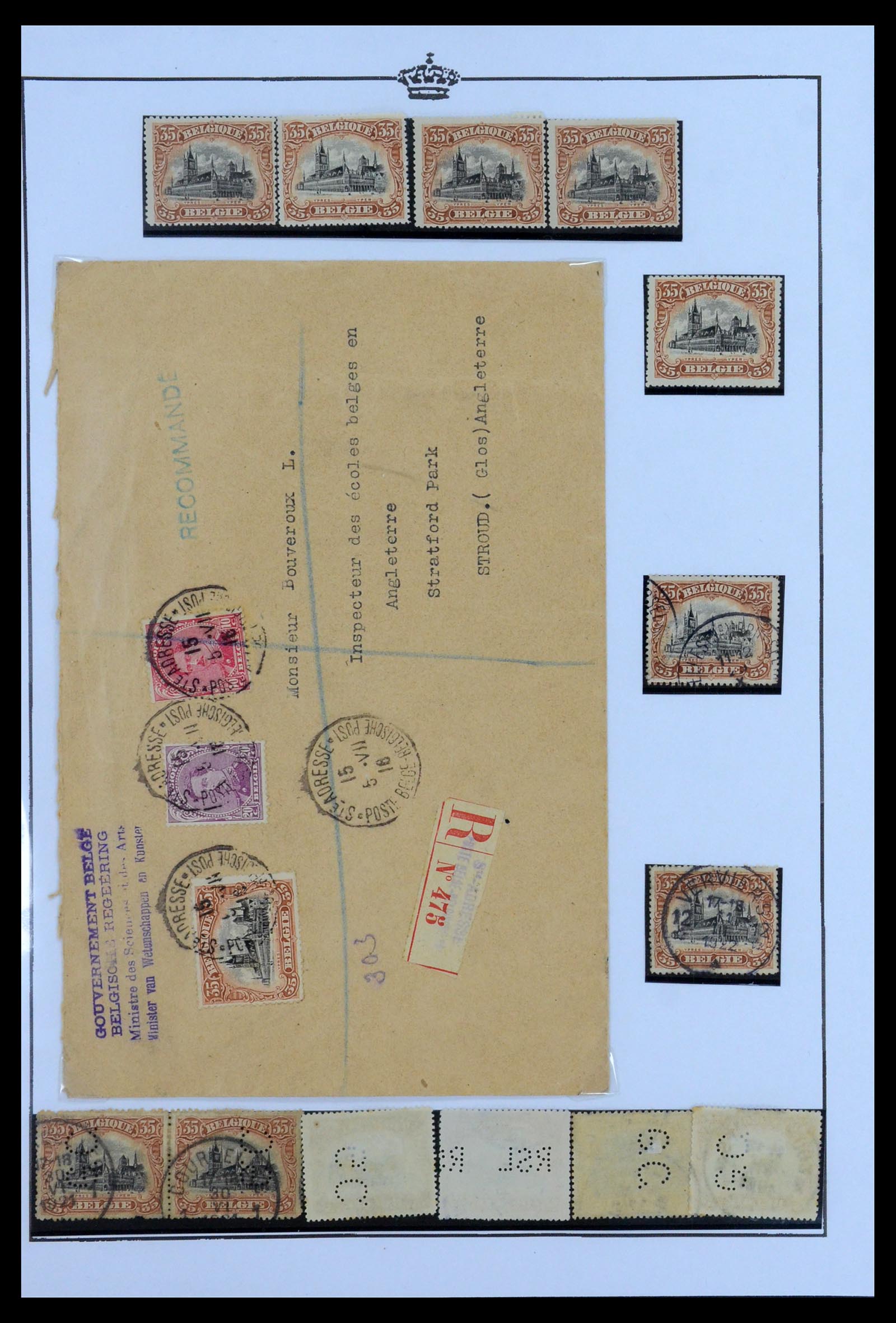 35903 003 - Stamp Collection 35903 Belgium 1914-1918.