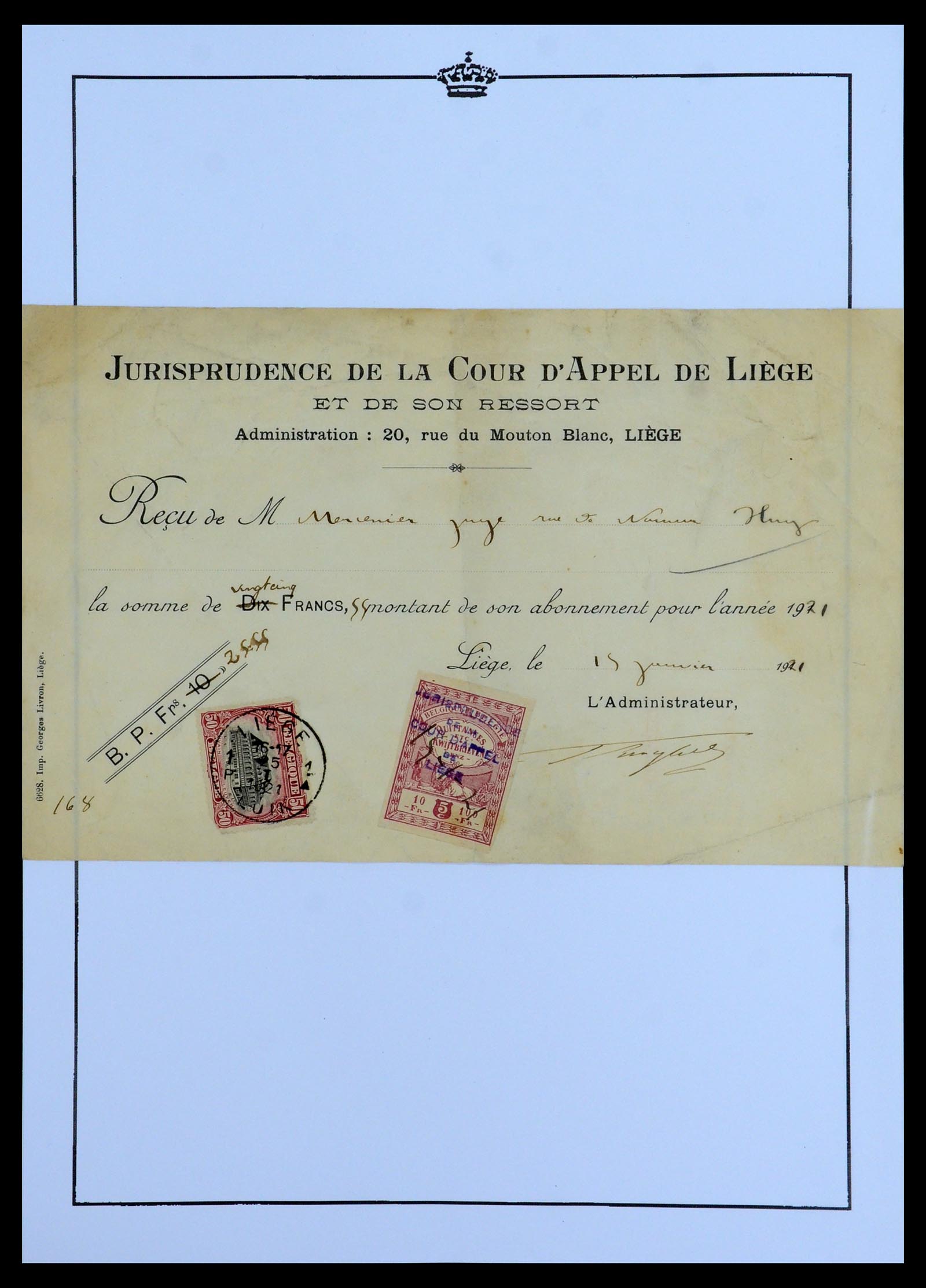 35903 007 - Stamp Collection 35903 Belgium 1914-1918.