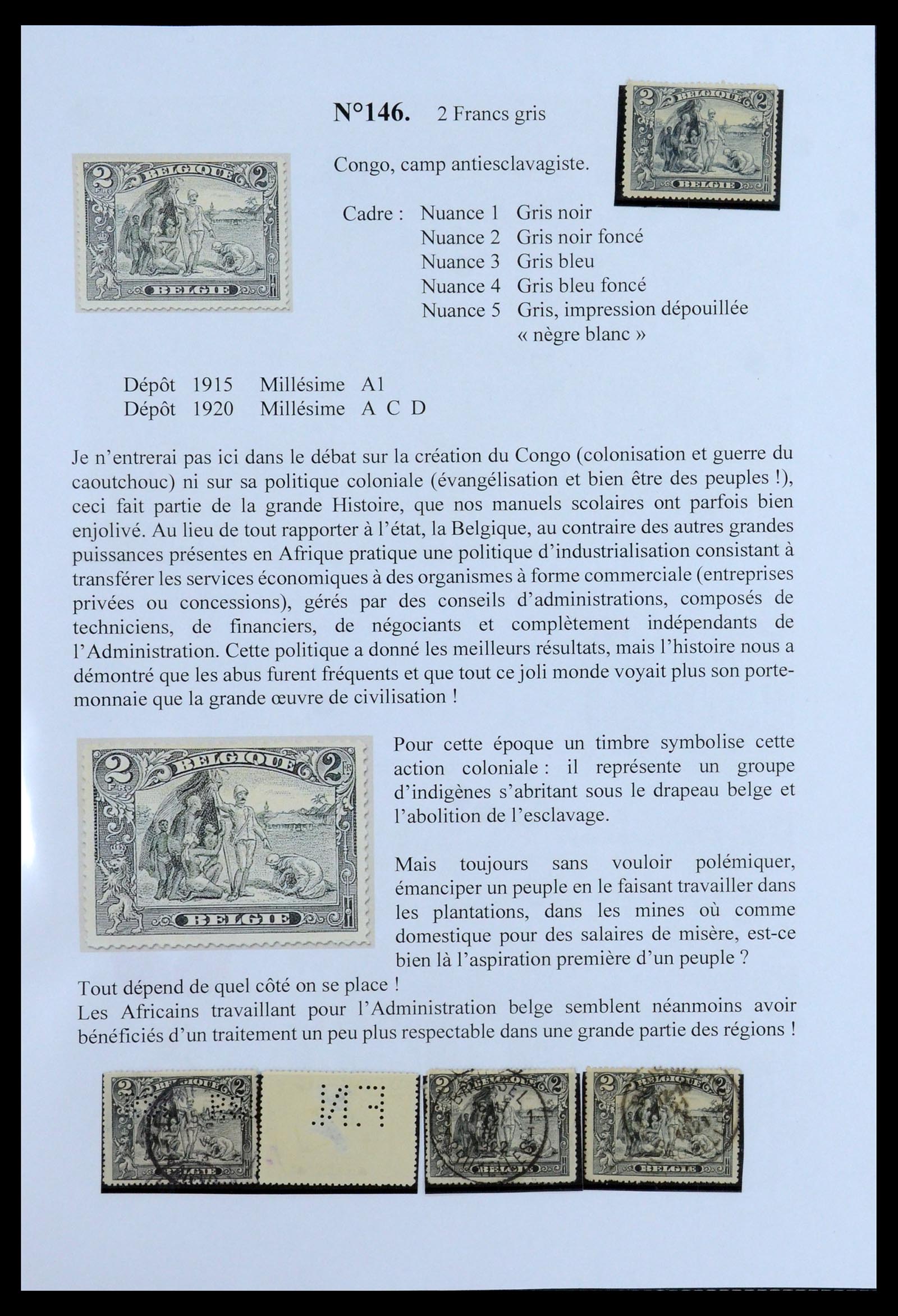 35903 010 - Postzegelverzameling 35903 België 1914-1918.