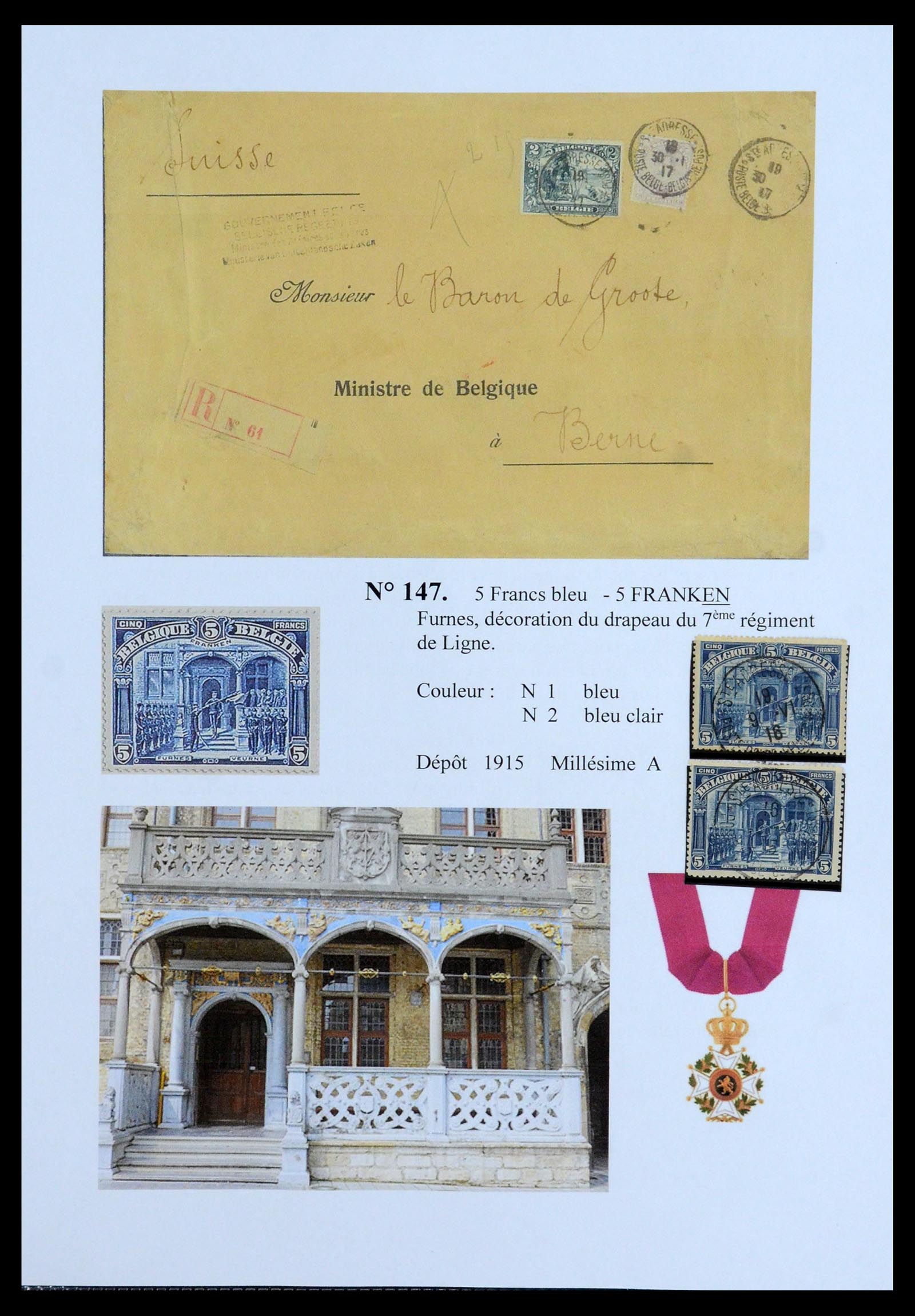 35903 011 - Postzegelverzameling 35903 België 1914-1918.