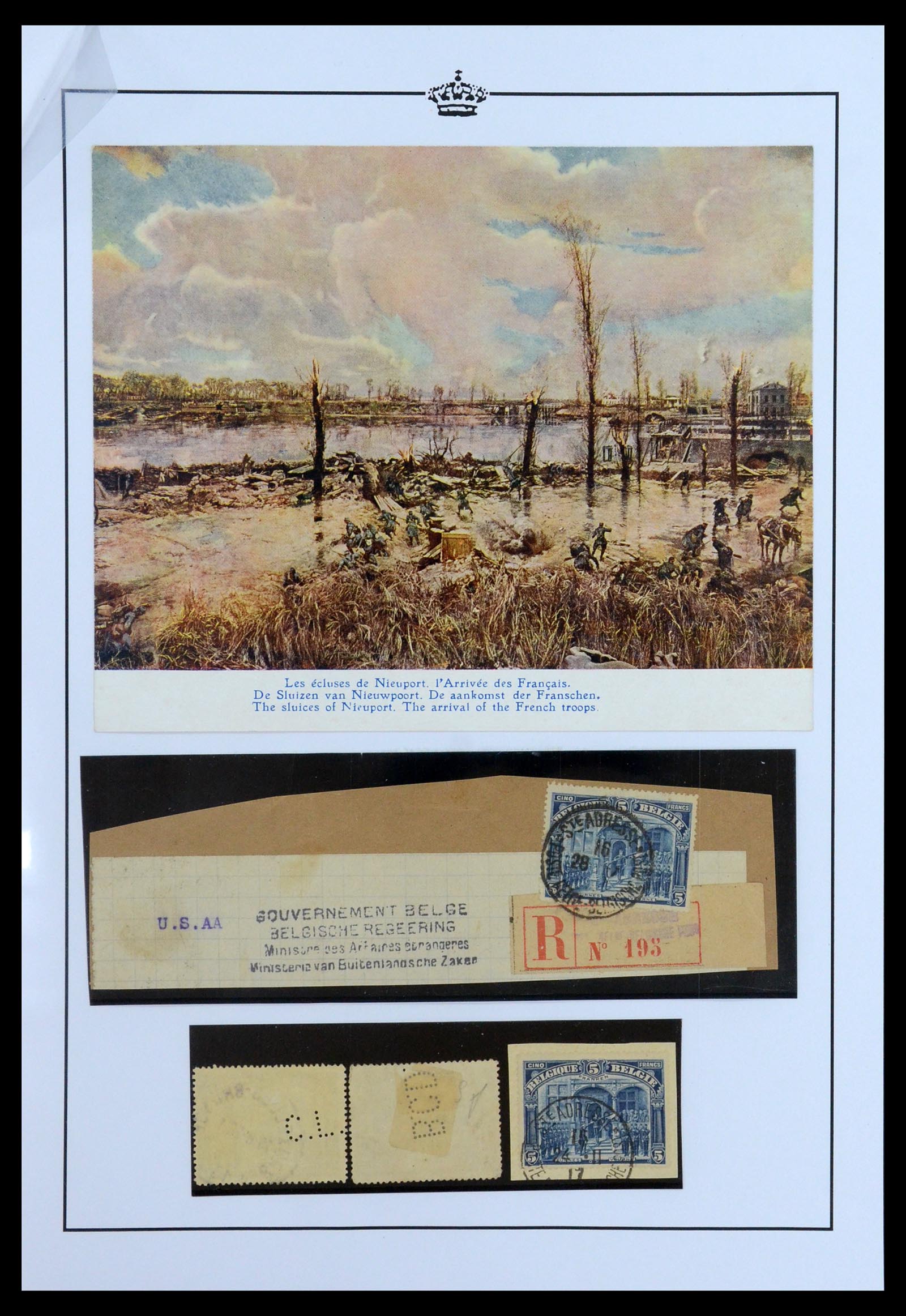 35903 012 - Postzegelverzameling 35903 België 1914-1918.