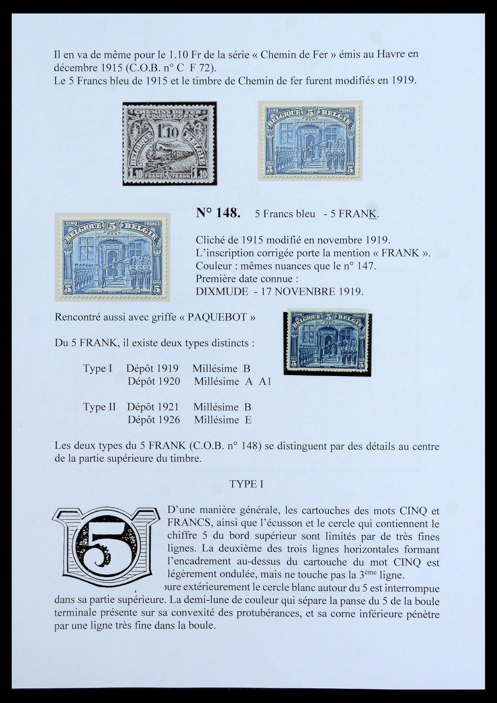 35903 013 - Postzegelverzameling 35903 België 1914-1918.