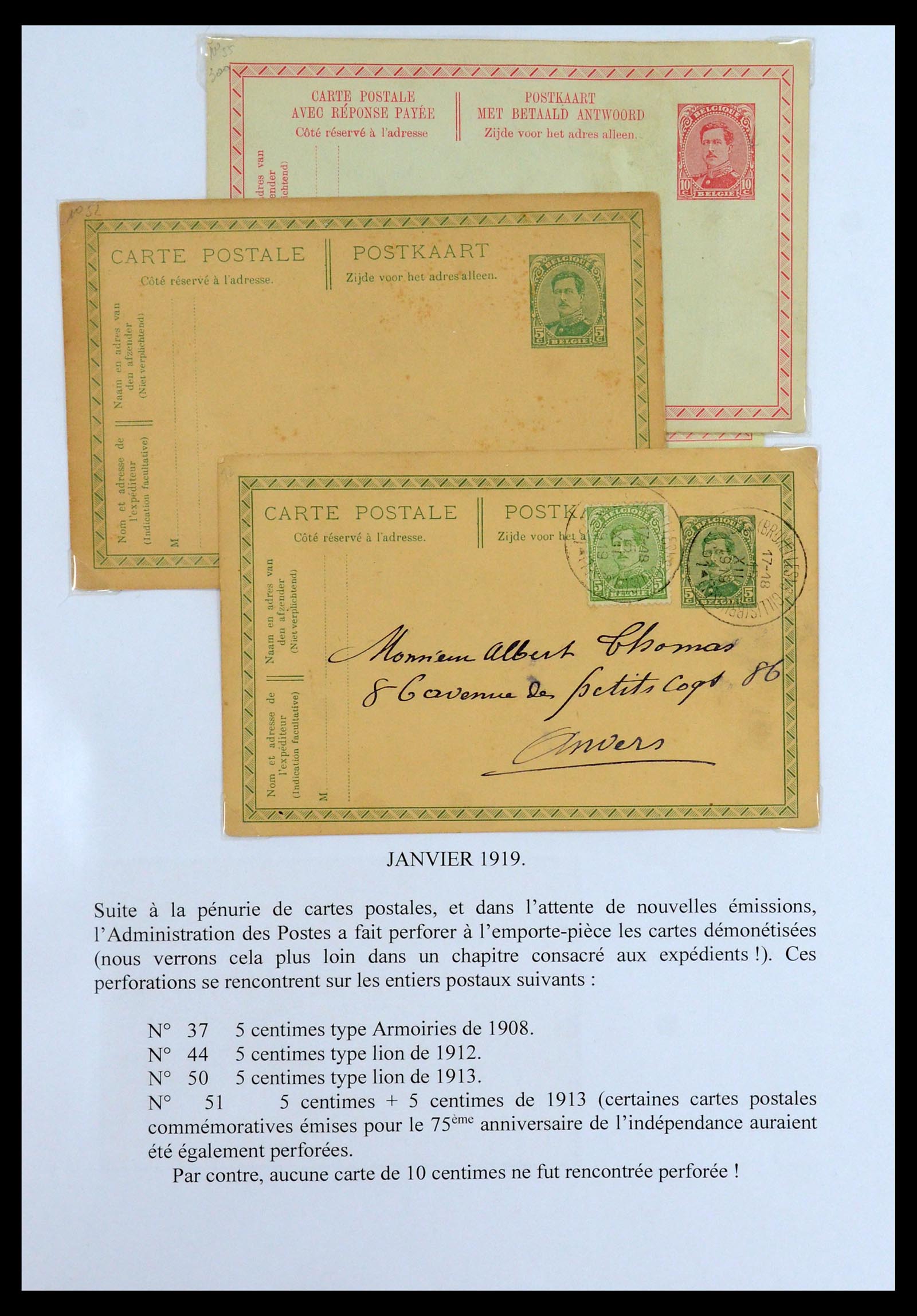35903 018 - Postzegelverzameling 35903 België 1914-1918.