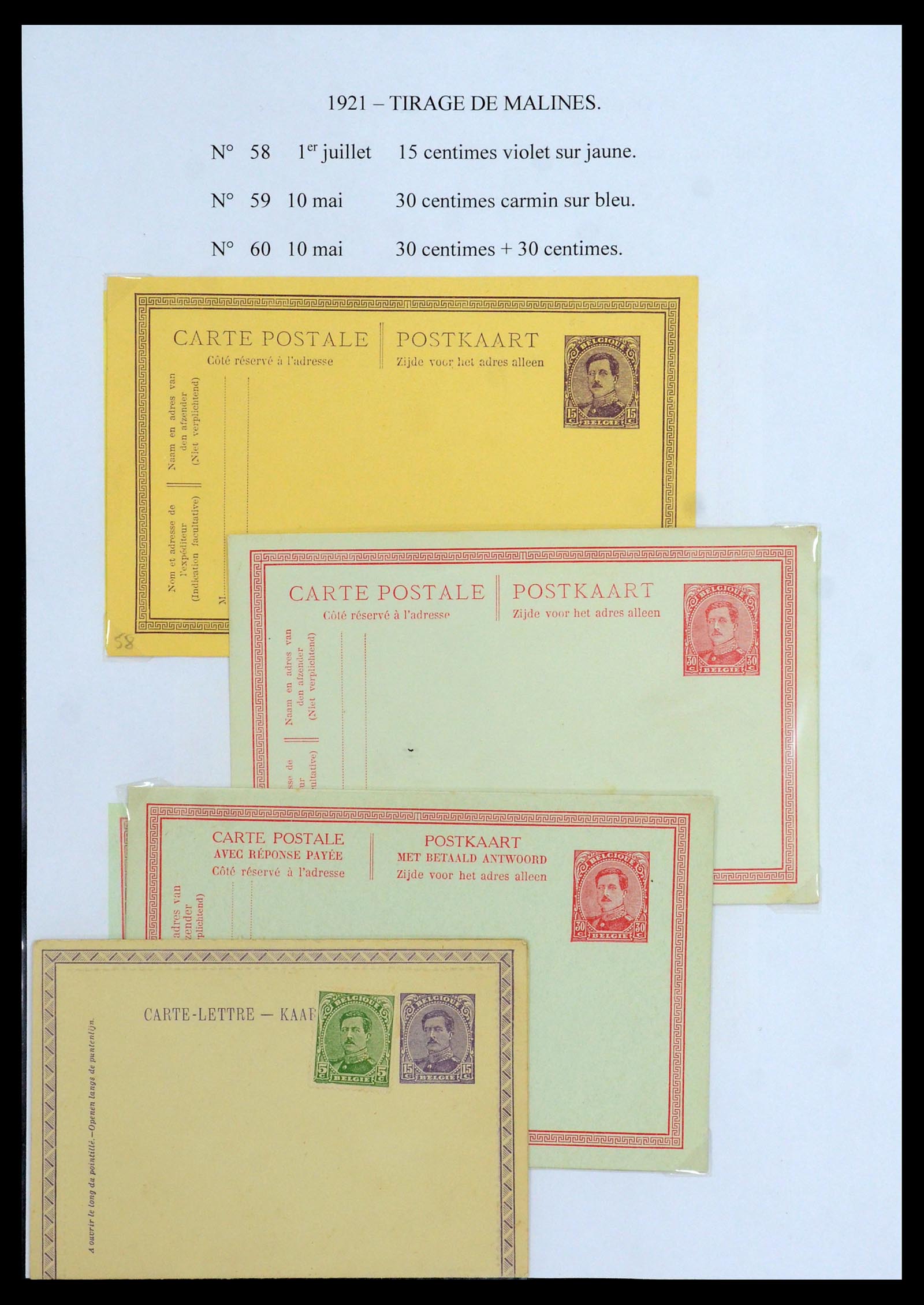 35903 020 - Postzegelverzameling 35903 België 1914-1918.