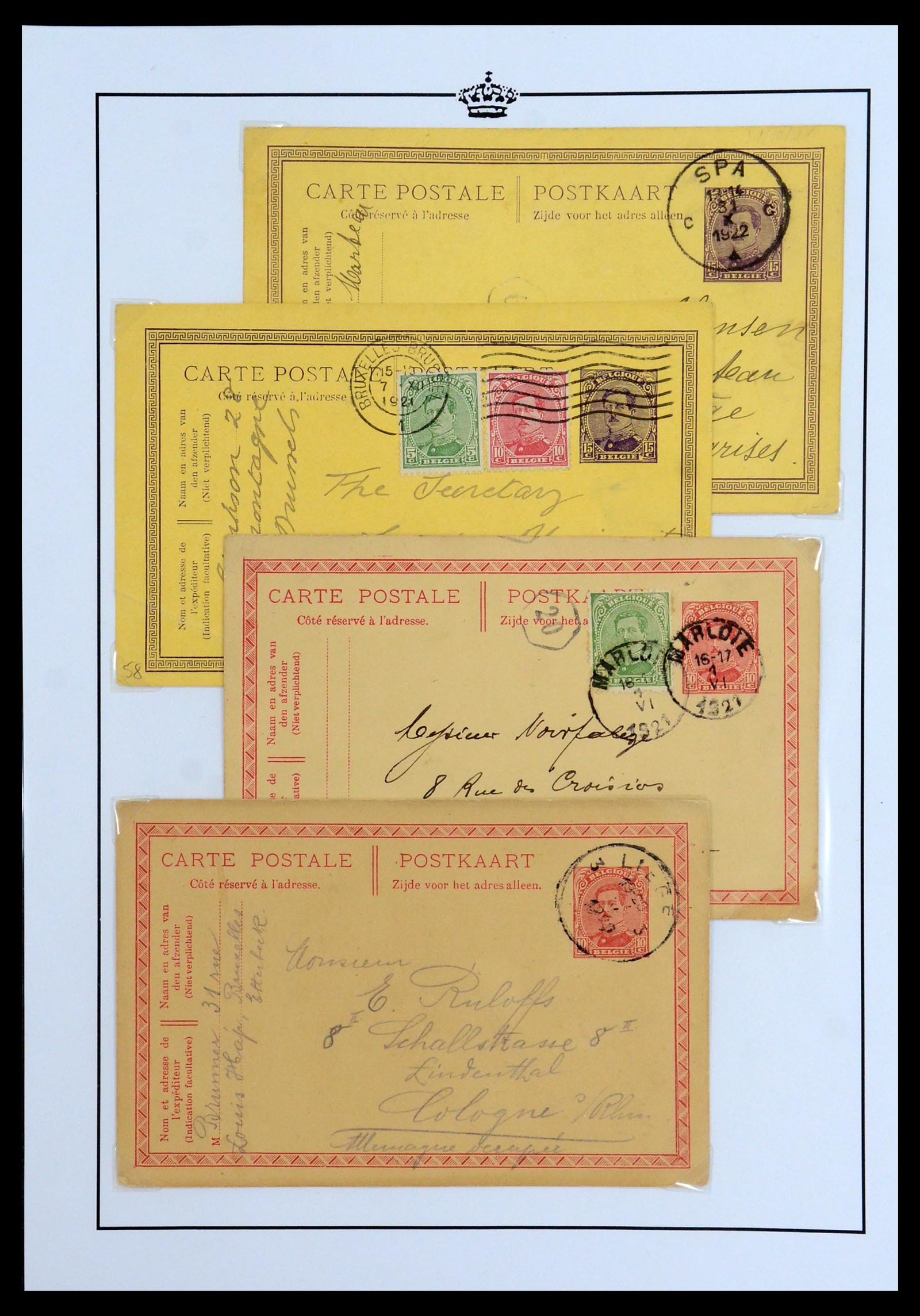 35903 022 - Postzegelverzameling 35903 België 1914-1918.