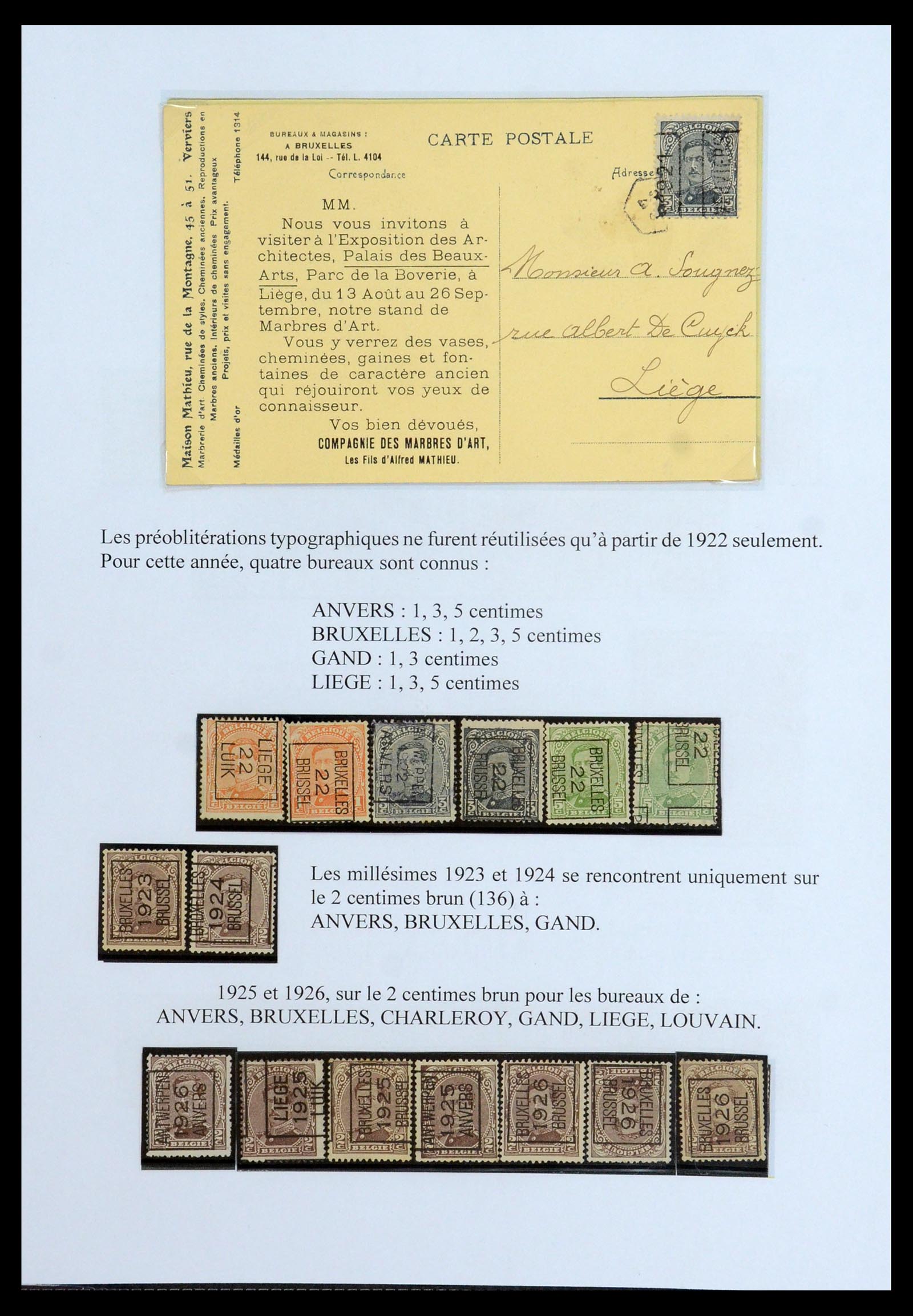 35903 027 - Postzegelverzameling 35903 België 1914-1918.