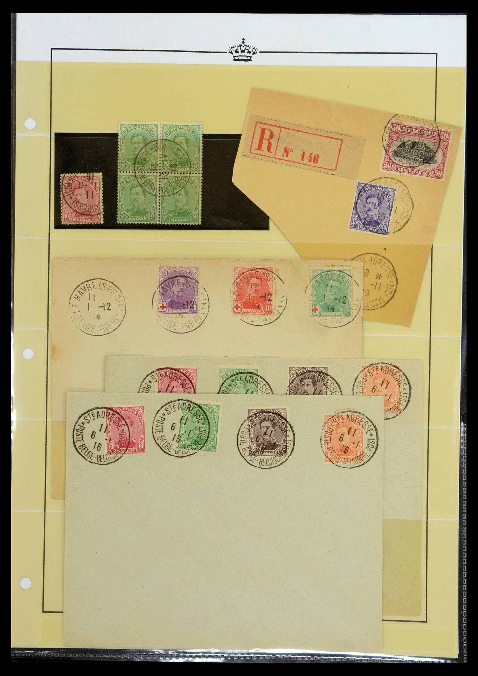35903 040 - Postzegelverzameling 35903 België 1914-1918.