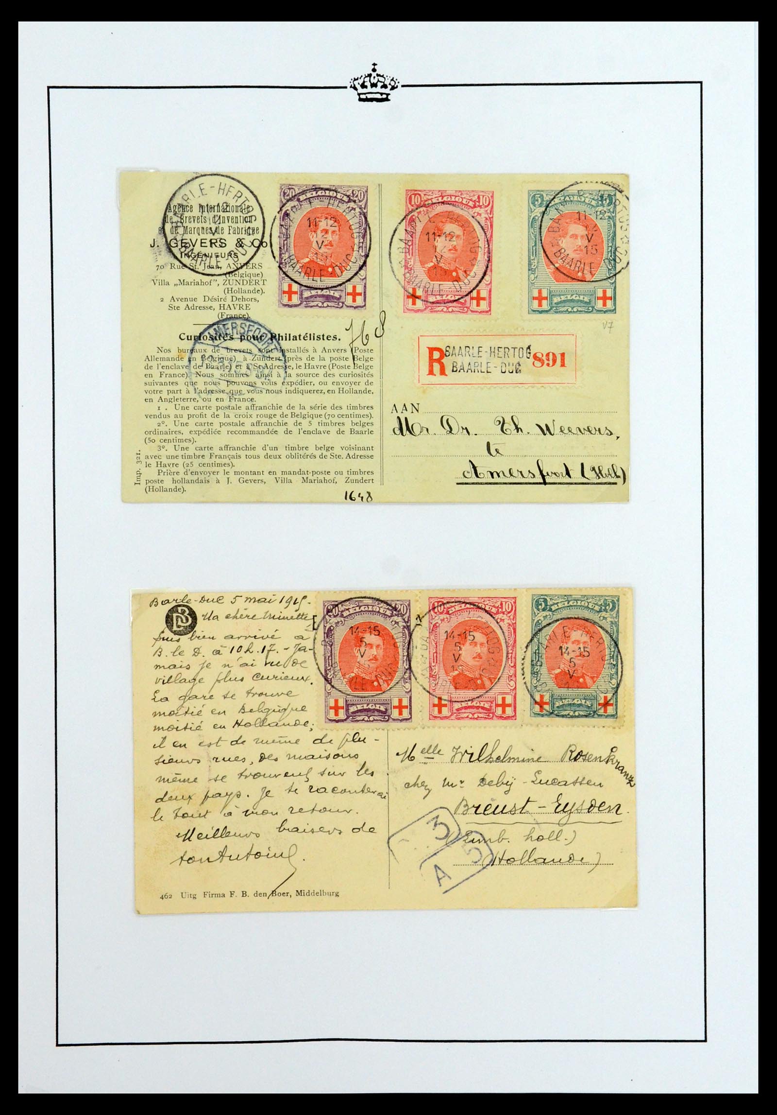 35903 048 - Stamp Collection 35903 Belgium 1914-1918.