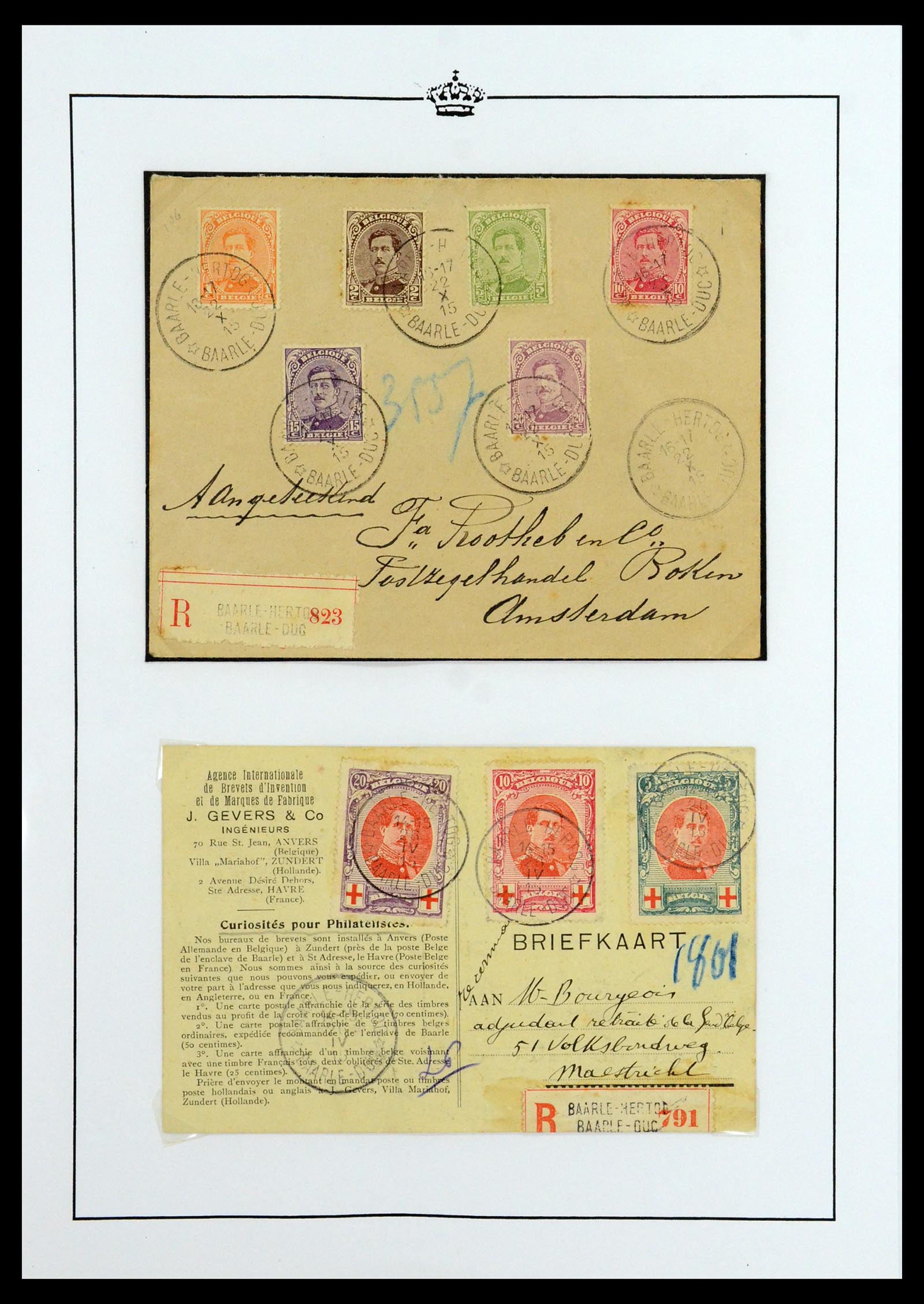 35903 050 - Postzegelverzameling 35903 België 1914-1918.