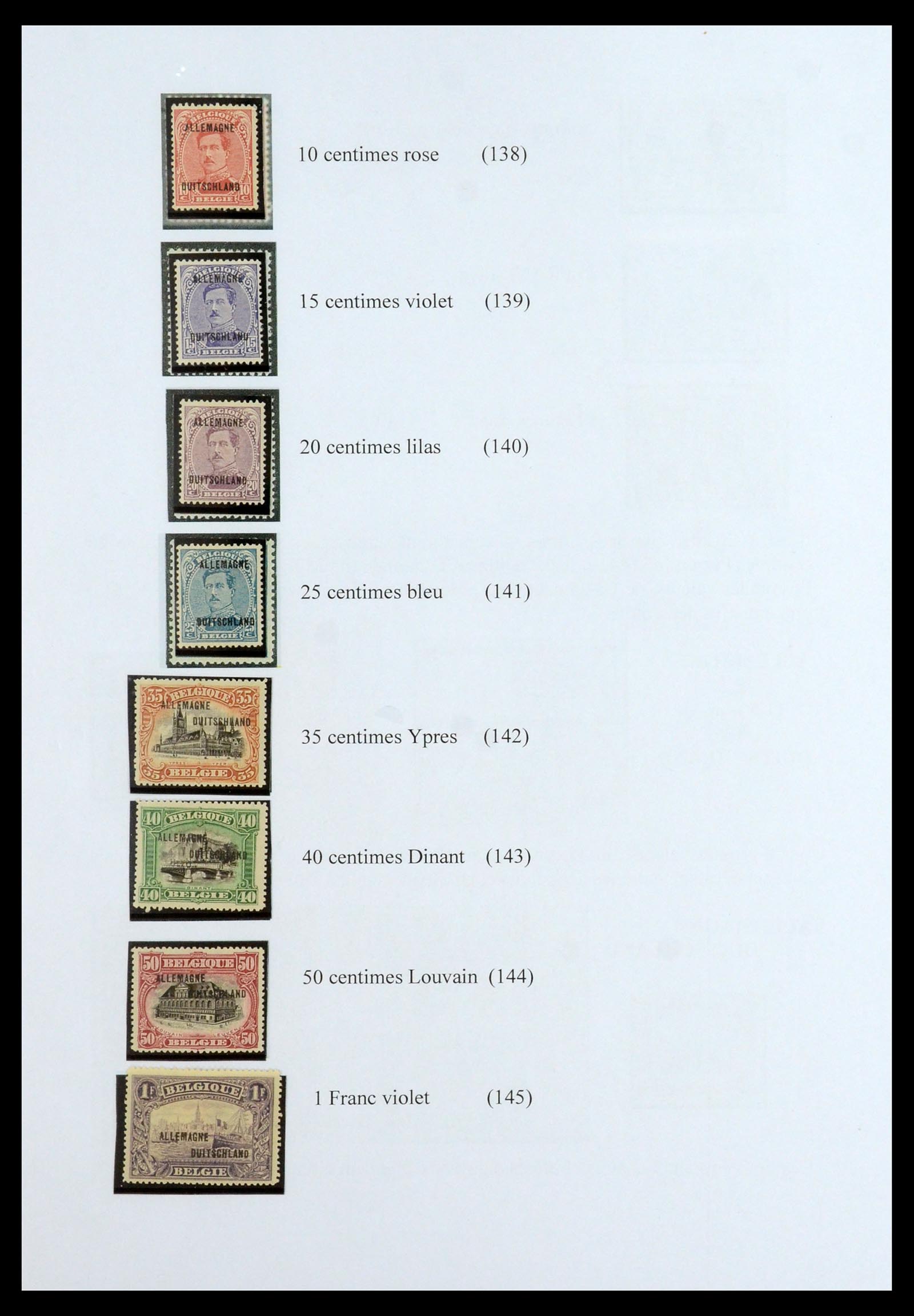 35903 055 - Postzegelverzameling 35903 België 1914-1918.