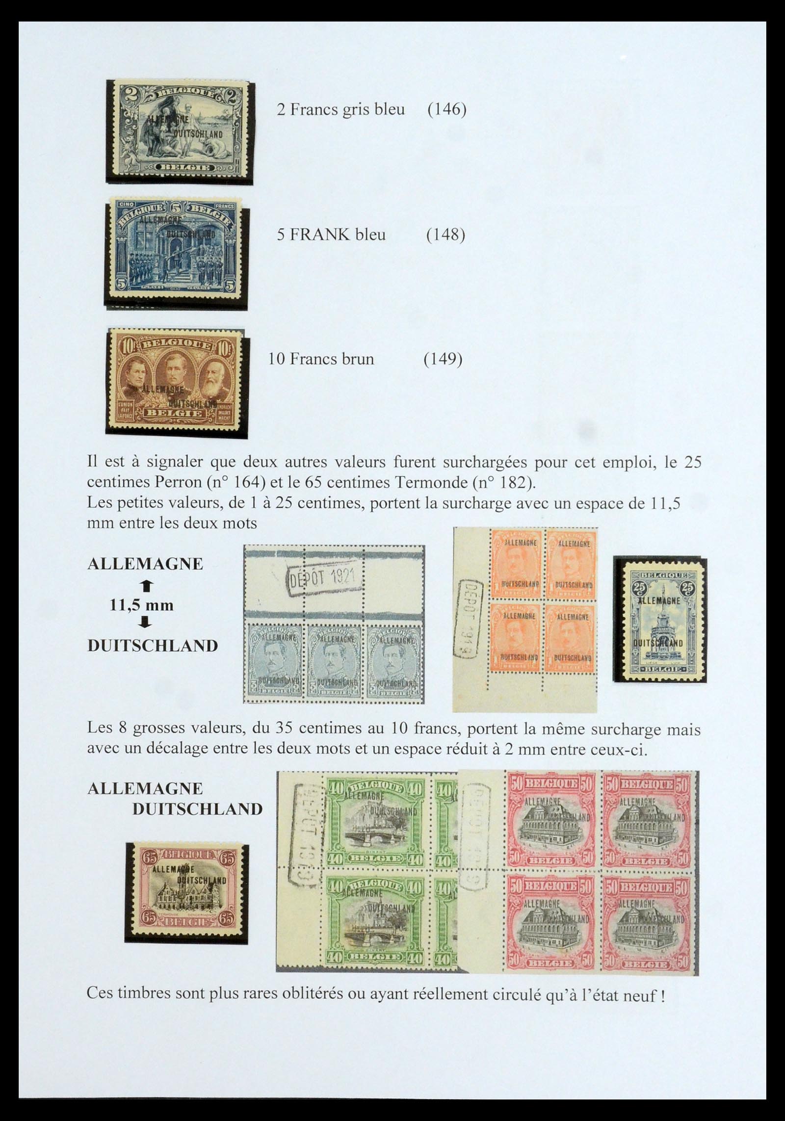 35903 056 - Stamp Collection 35903 Belgium 1914-1918.