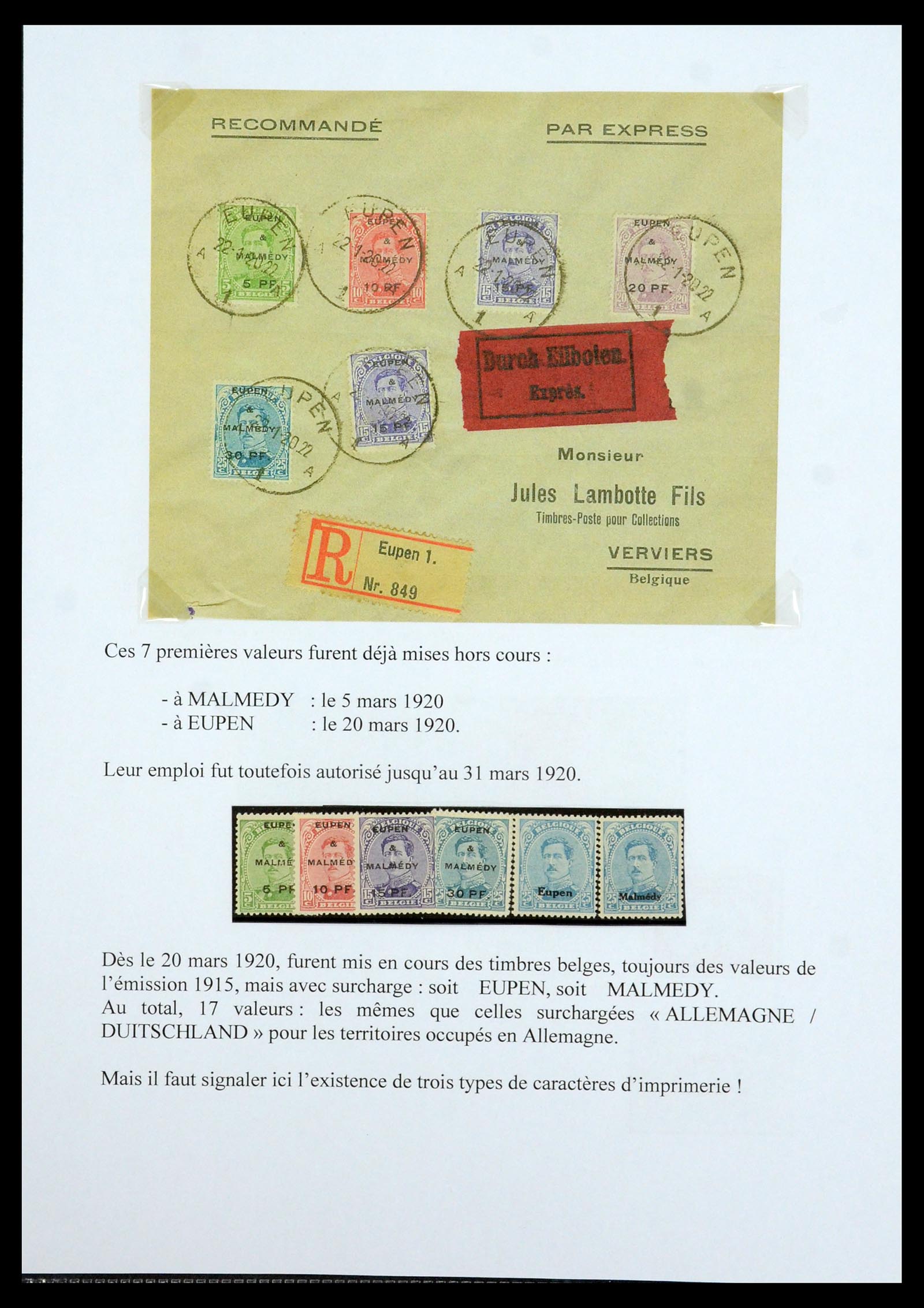35903 058 - Postzegelverzameling 35903 België 1914-1918.