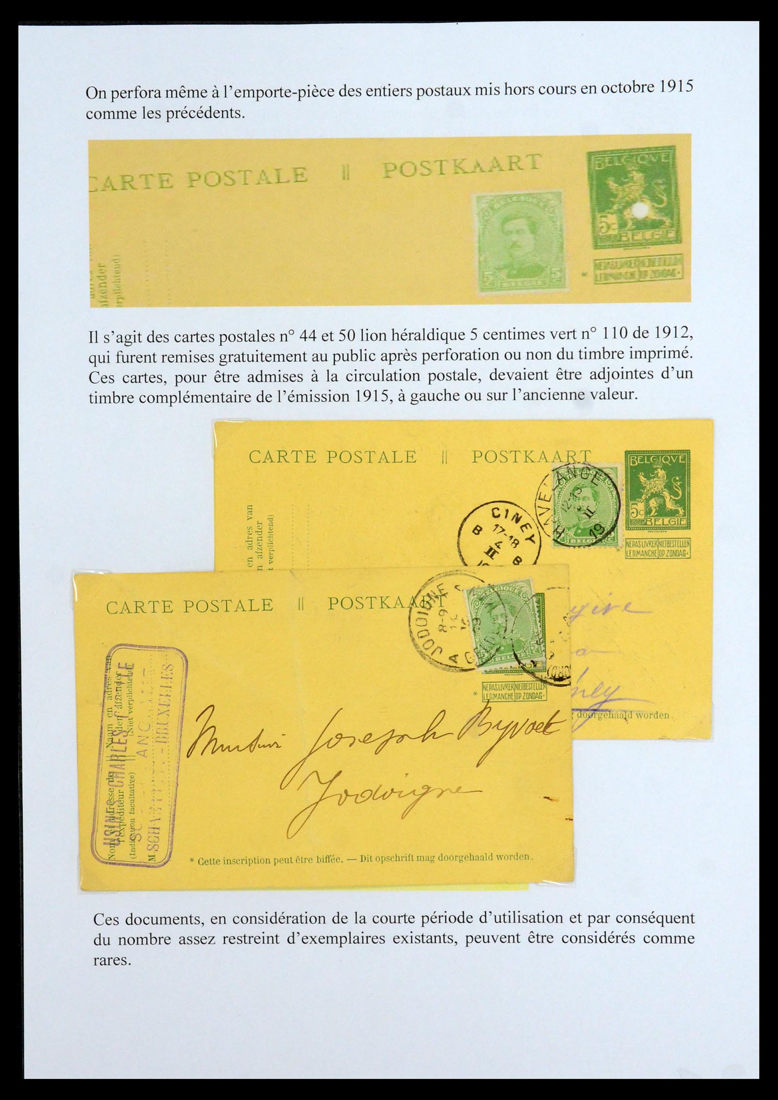 35903 063 - Postzegelverzameling 35903 België 1914-1918.
