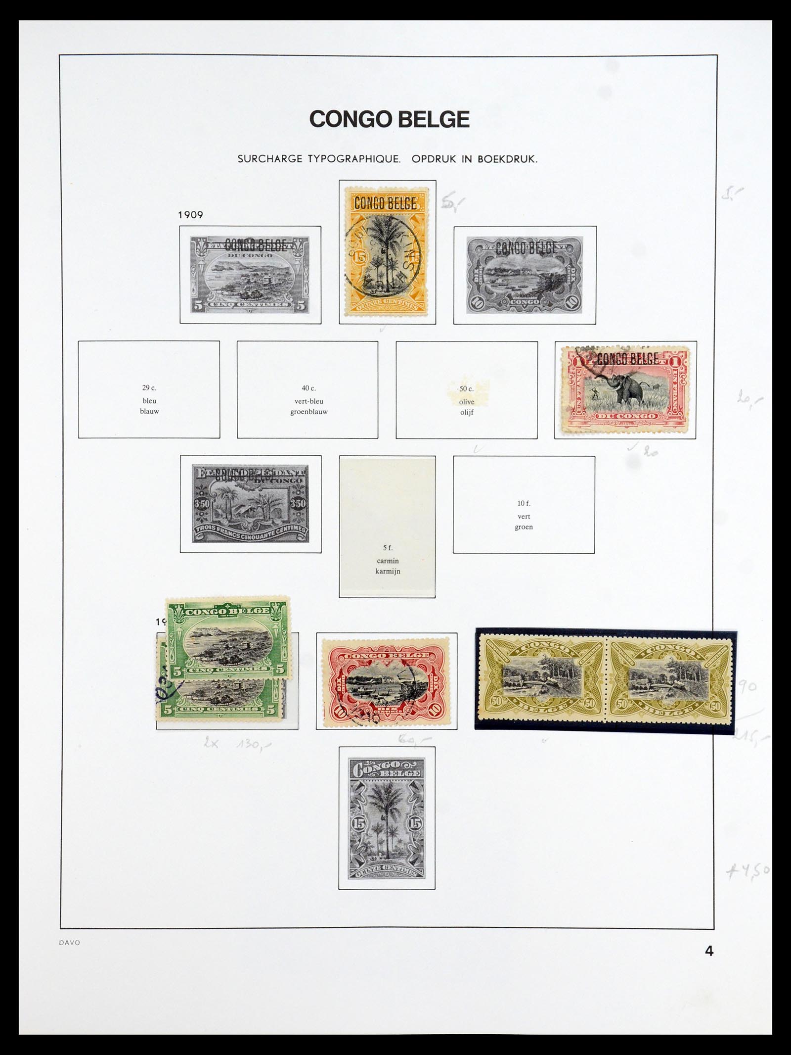 35907 004 - Postzegelverzameling 35907 Belgisch Congo 1887-1962.
