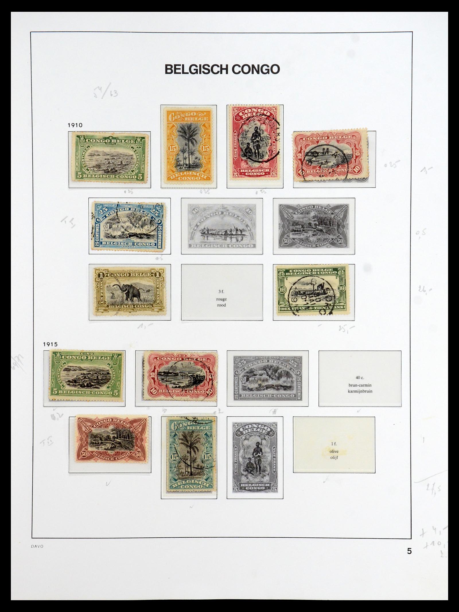 35907 006 - Postzegelverzameling 35907 Belgisch Congo 1887-1962.