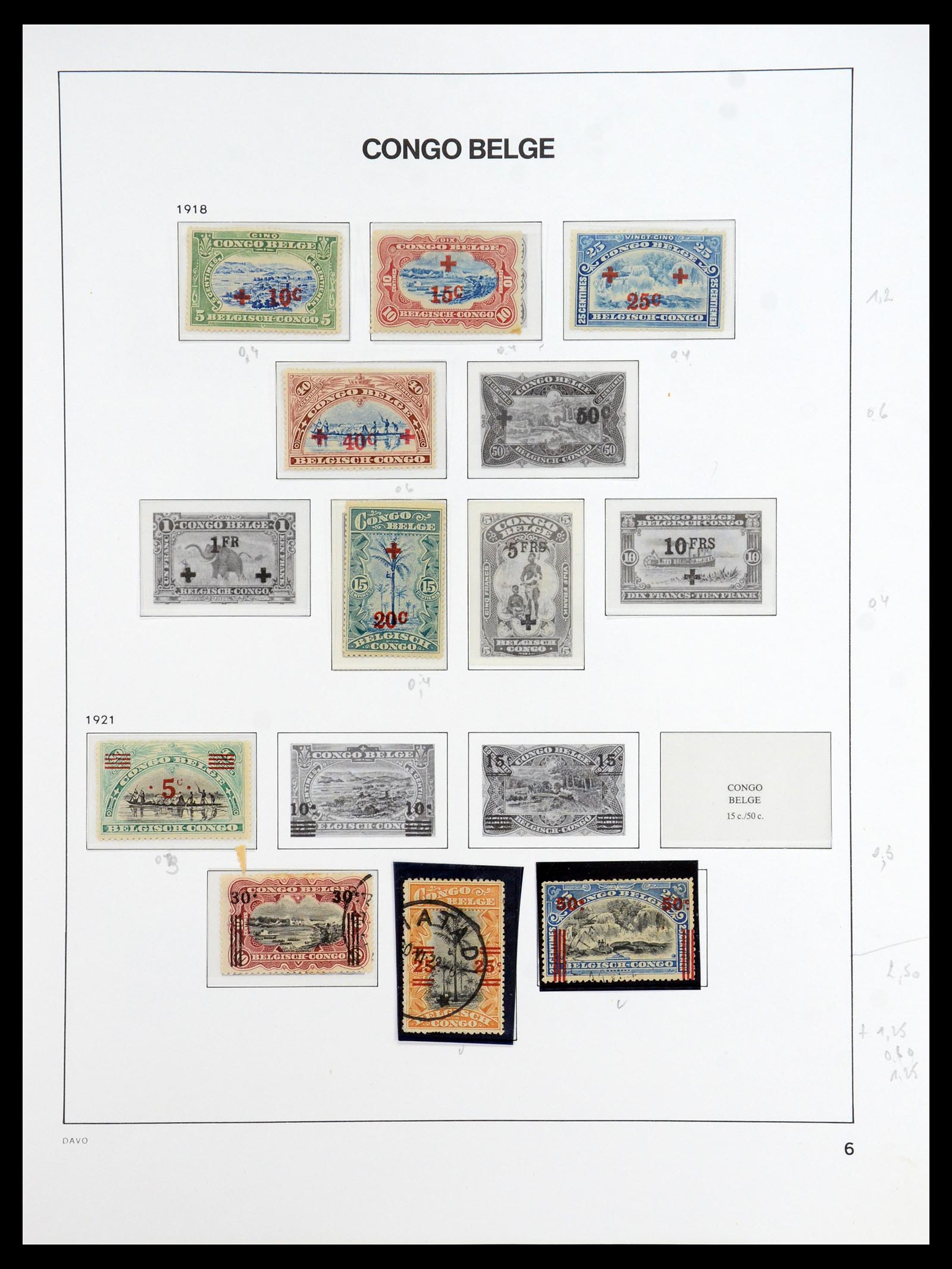 35907 007 - Postzegelverzameling 35907 Belgisch Congo 1887-1962.