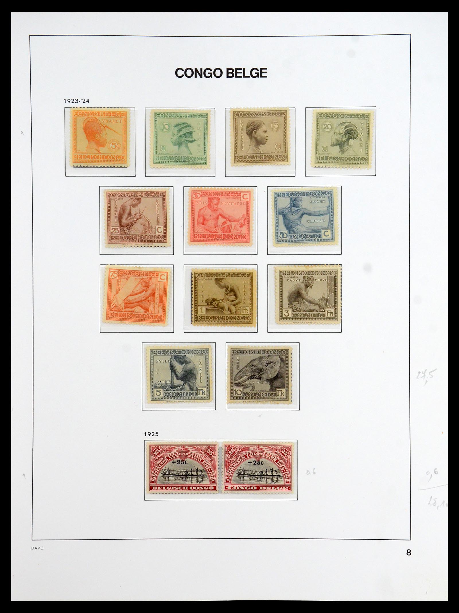 35907 009 - Postzegelverzameling 35907 Belgisch Congo 1887-1962.