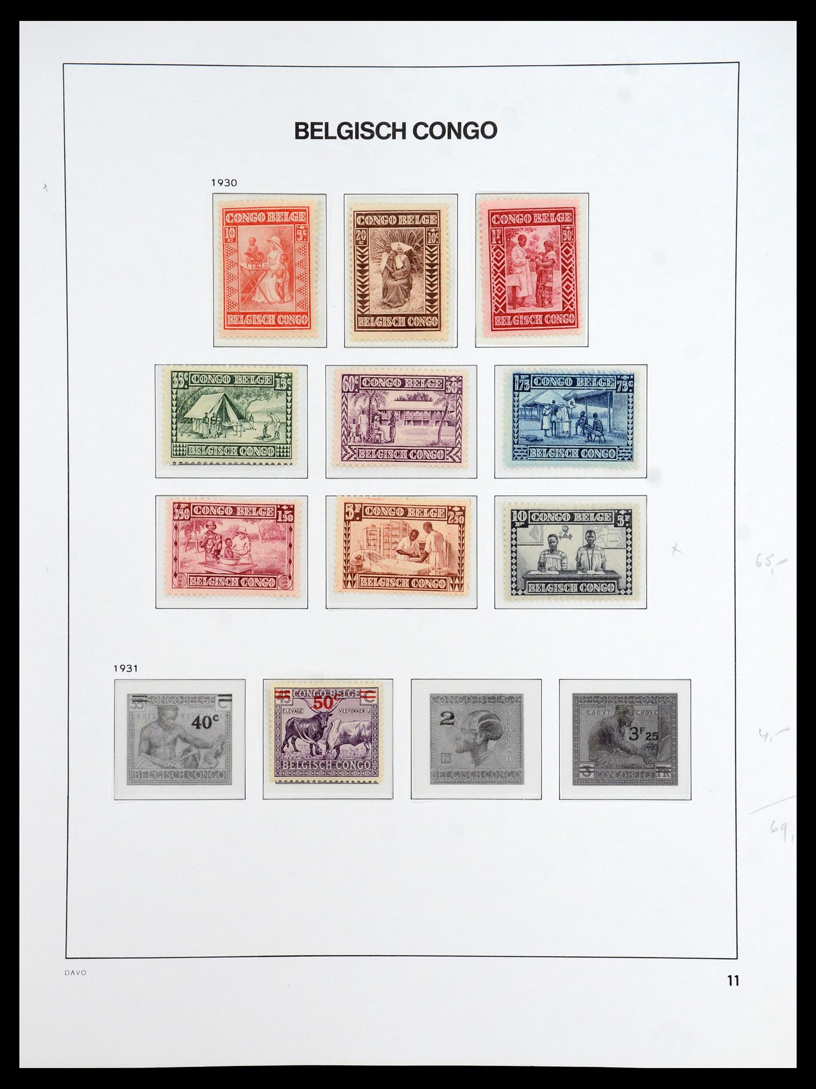 35907 012 - Postzegelverzameling 35907 Belgisch Congo 1887-1962.