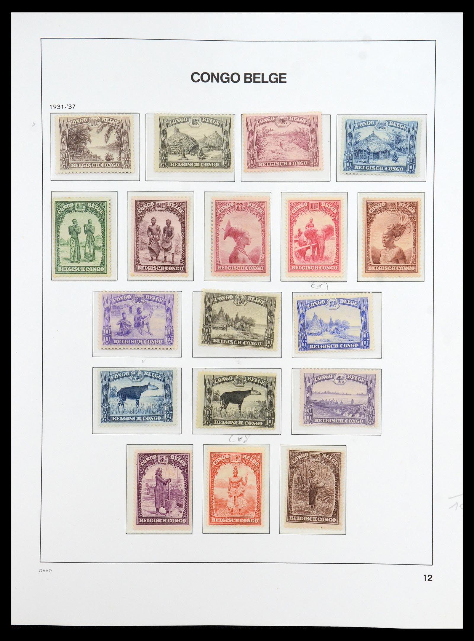 35907 013 - Postzegelverzameling 35907 Belgisch Congo 1887-1962.