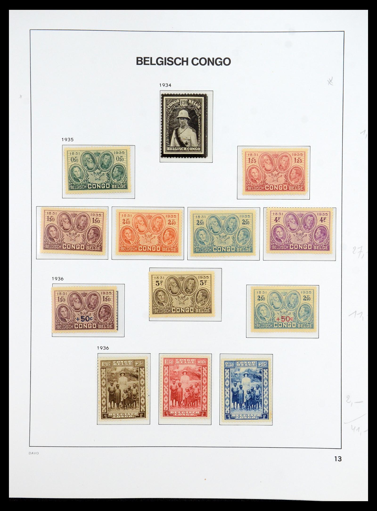 35907 014 - Postzegelverzameling 35907 Belgisch Congo 1887-1962.