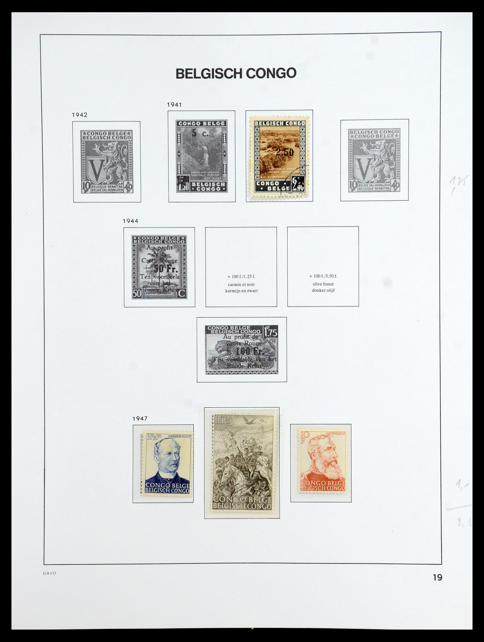 35907 020 - Postzegelverzameling 35907 Belgisch Congo 1887-1962.