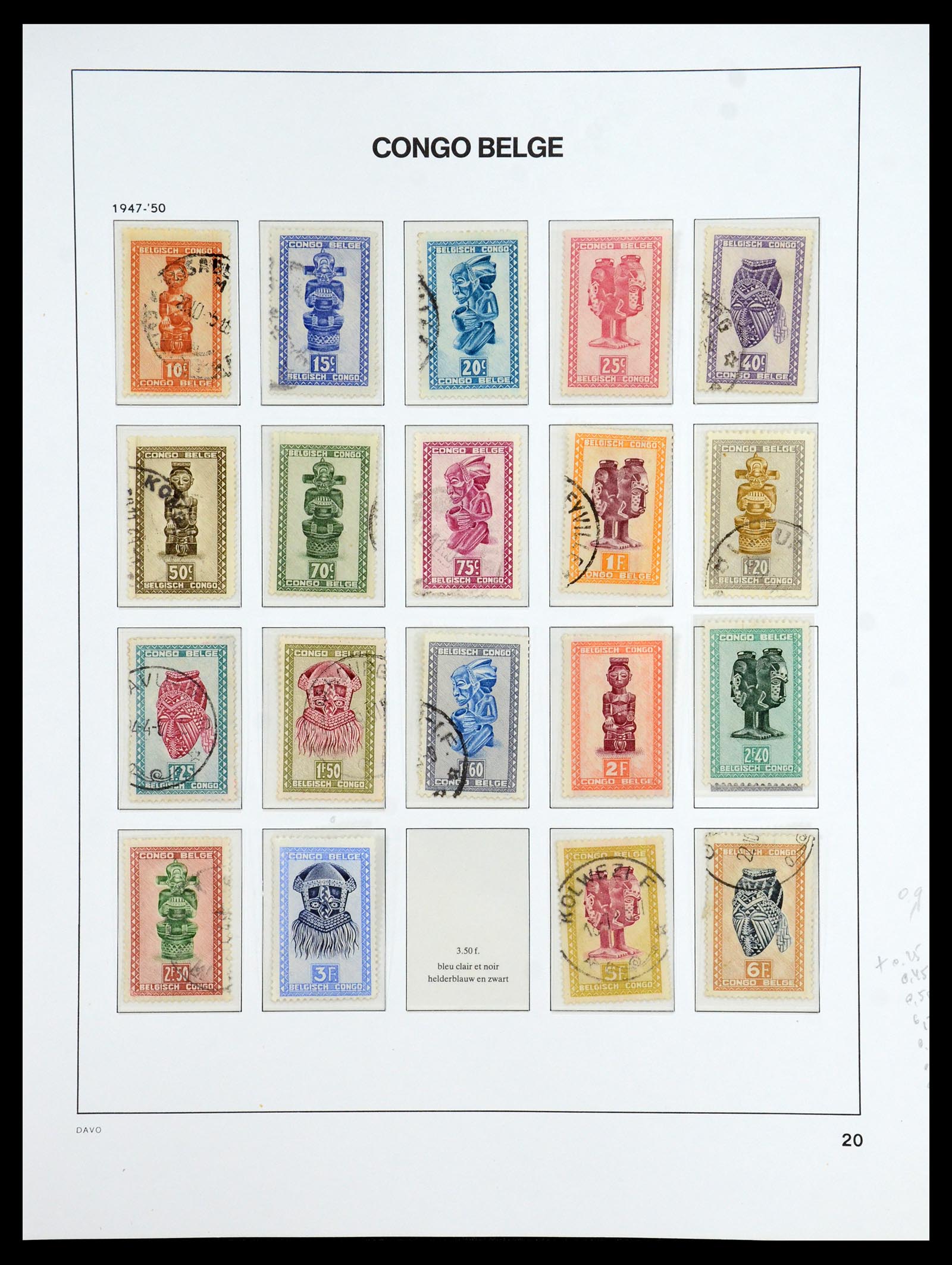 35907 021 - Postzegelverzameling 35907 Belgisch Congo 1887-1962.