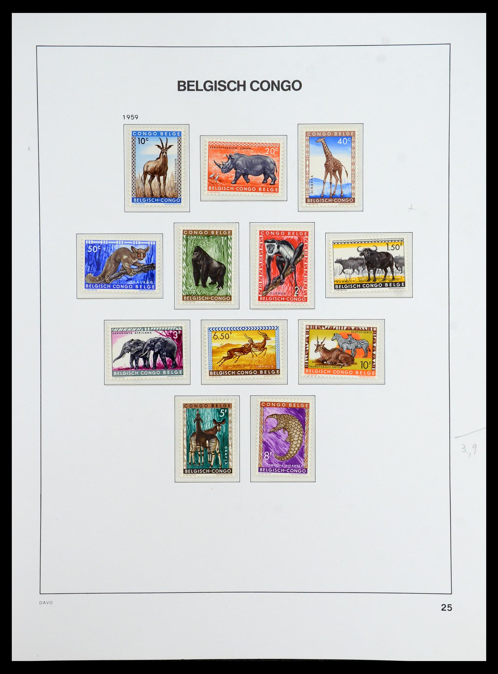 35907 026 - Postzegelverzameling 35907 Belgisch Congo 1887-1962.