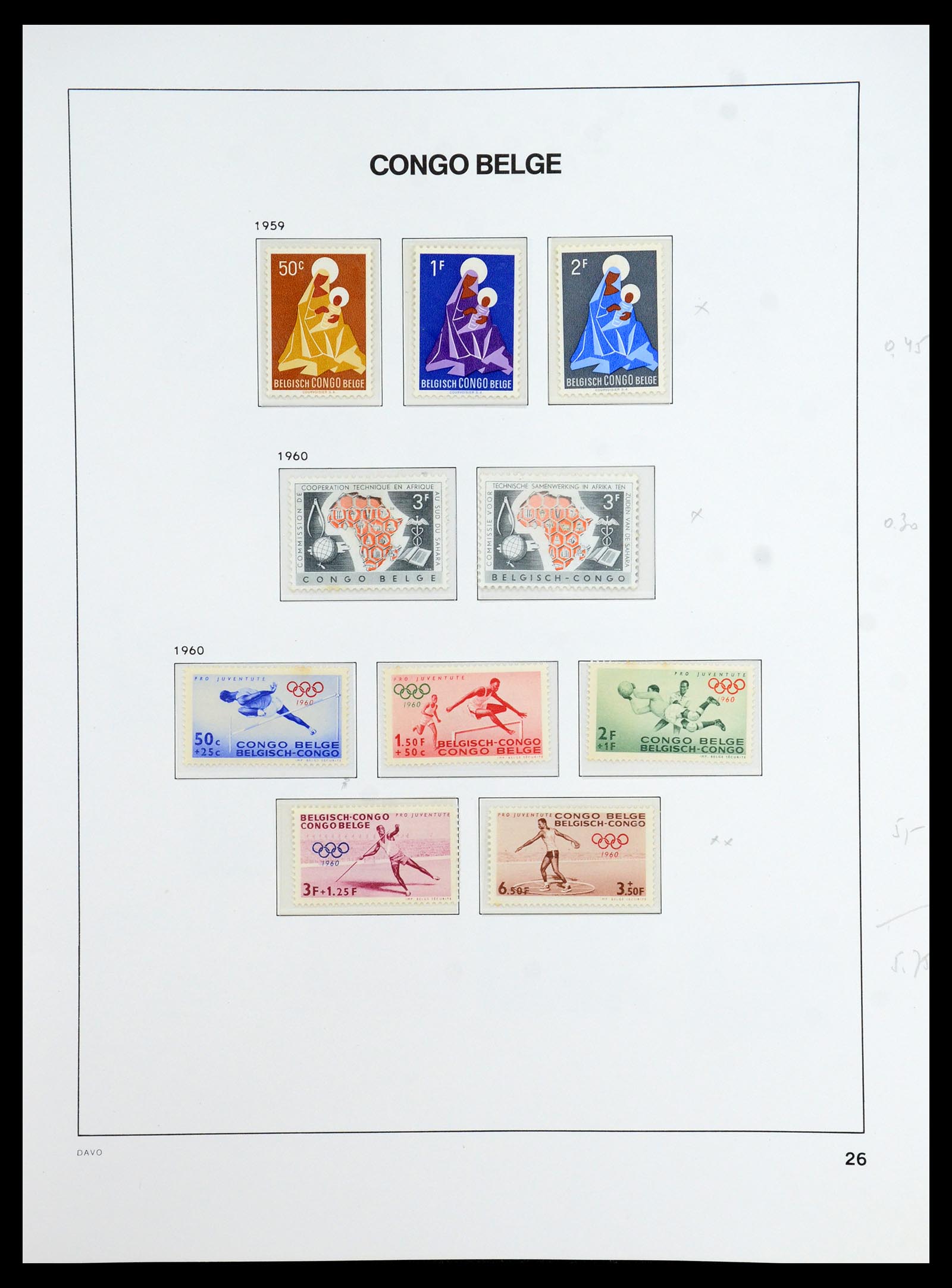 35907 027 - Postzegelverzameling 35907 Belgisch Congo 1887-1962.