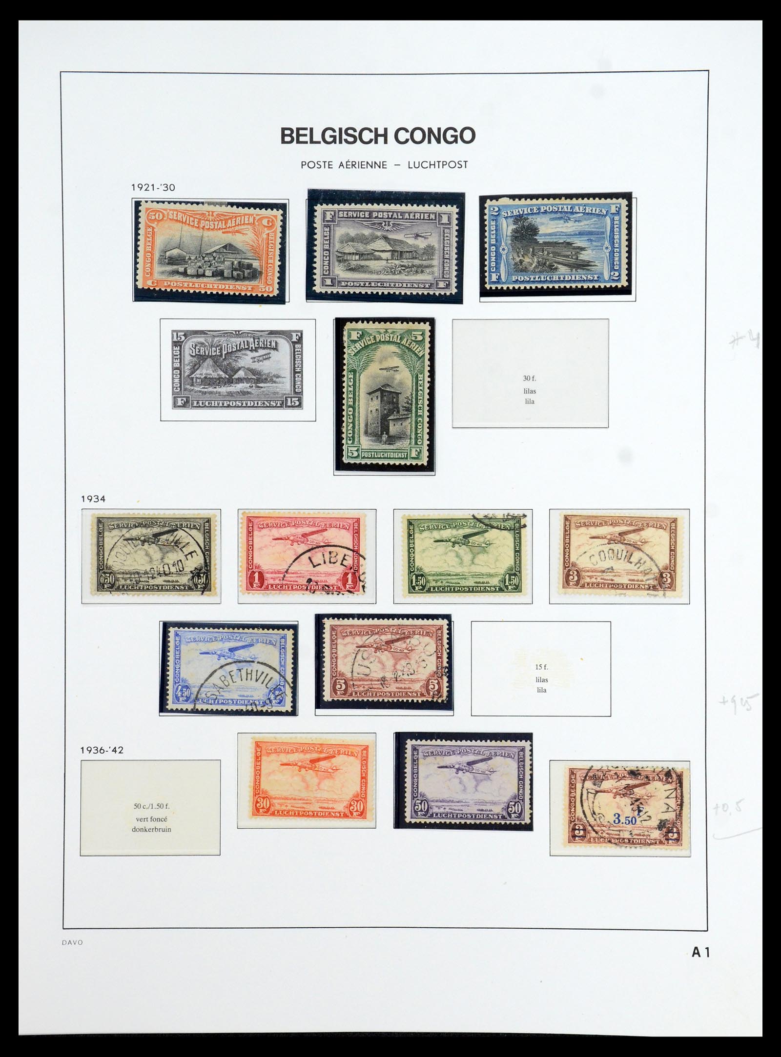 35907 028 - Postzegelverzameling 35907 Belgisch Congo 1887-1962.