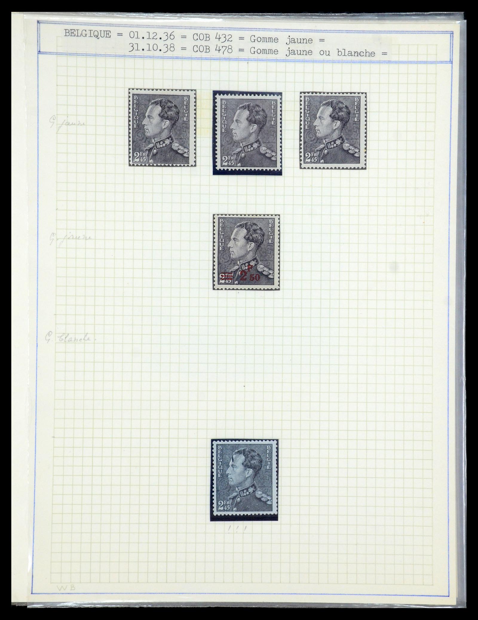 35908 049 - Postzegelverzameling 35908 België 1936-1951.