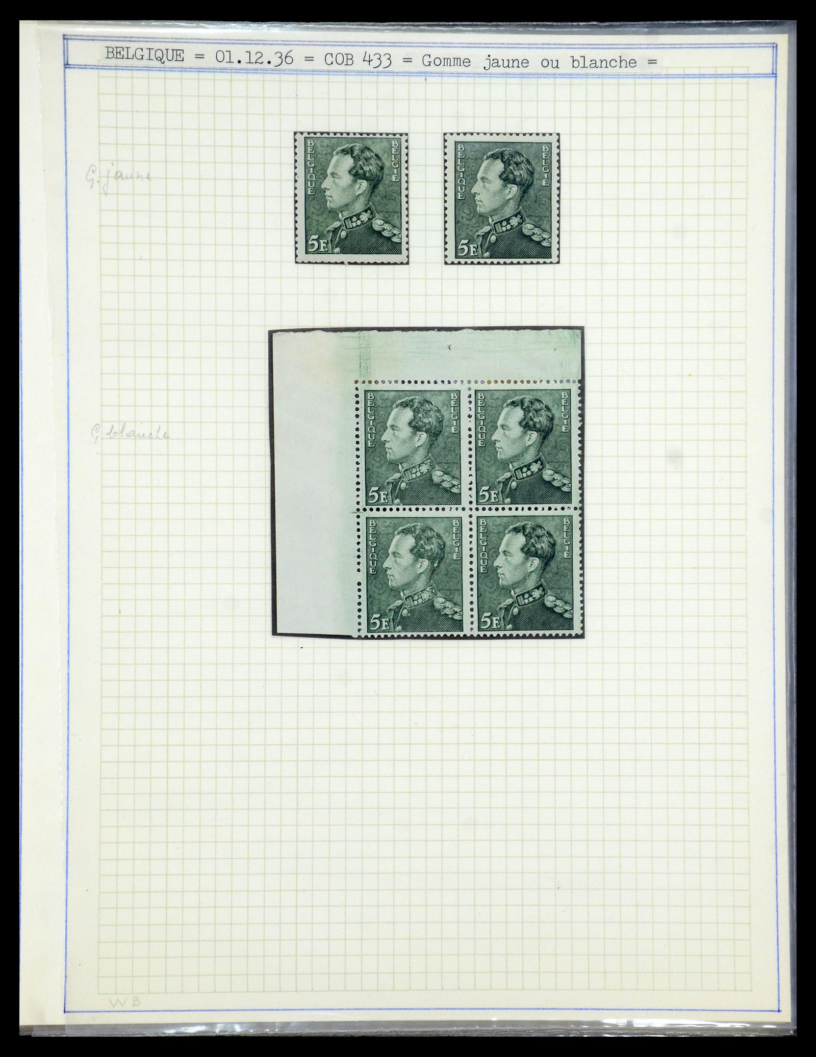 35908 050 - Postzegelverzameling 35908 België 1936-1951.