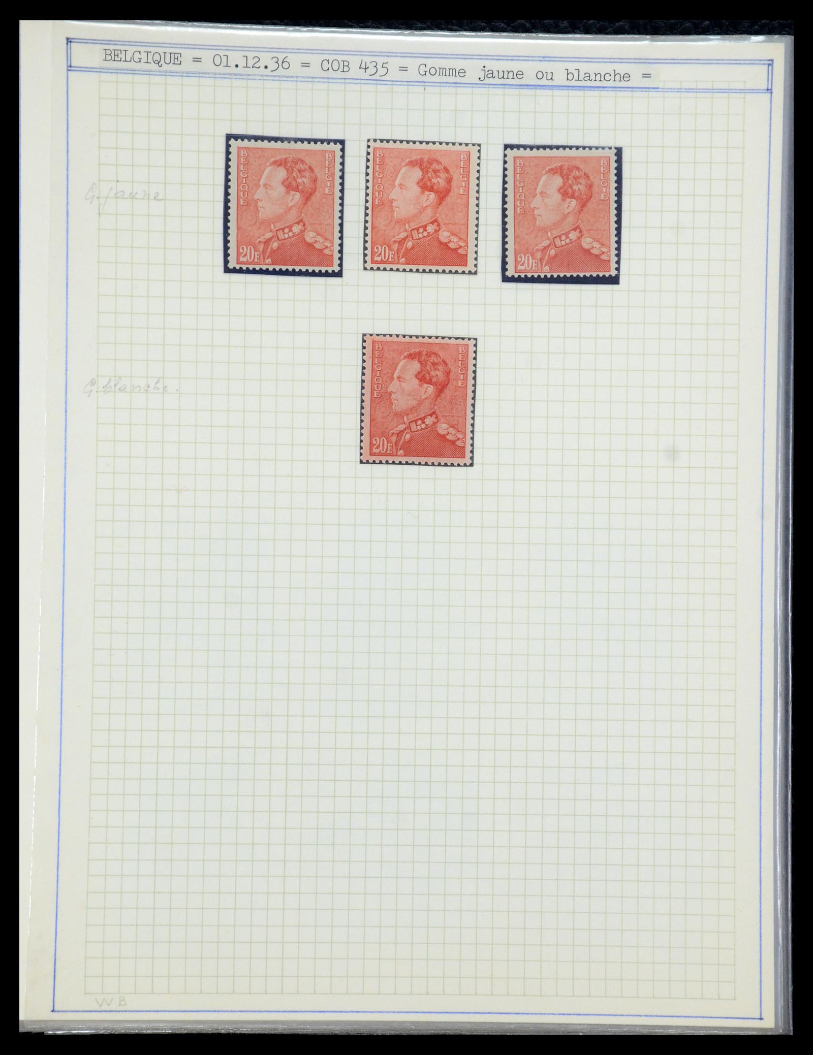 35908 052 - Postzegelverzameling 35908 België 1936-1951.