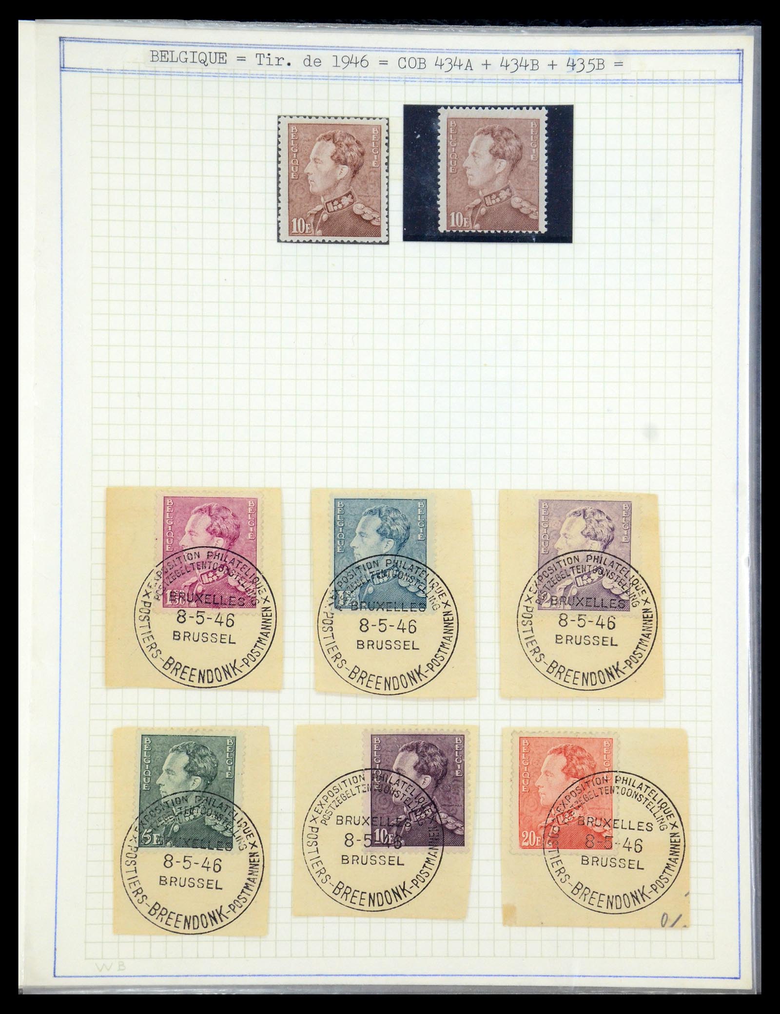 35908 053 - Postzegelverzameling 35908 België 1936-1951.