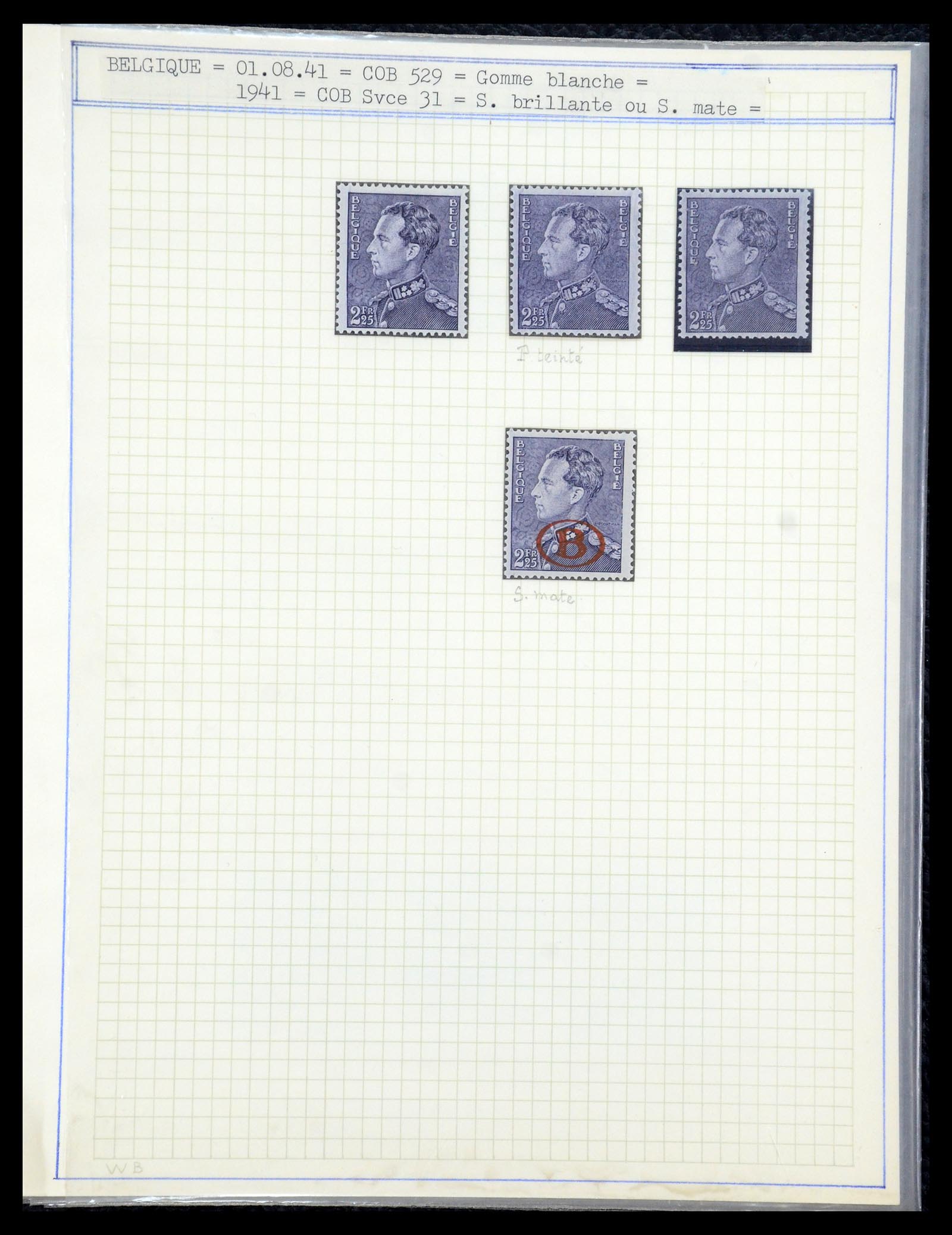 35908 054 - Postzegelverzameling 35908 België 1936-1951.